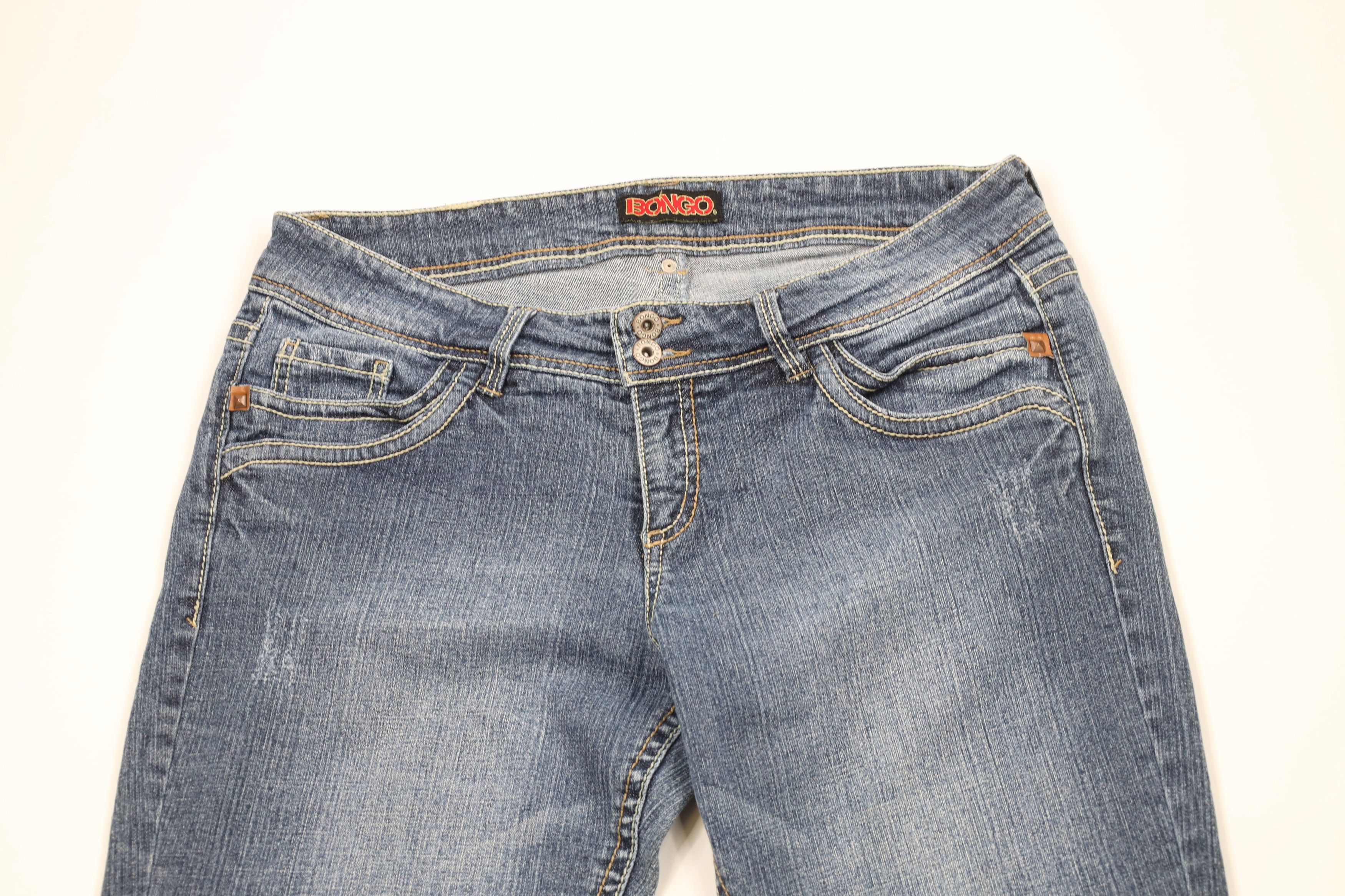Vintage Vintage 90s Y2K Babydoll Stretch Flared Wide Leg Denim Jeans Size 40" / US 18 - 2 Thumbnail