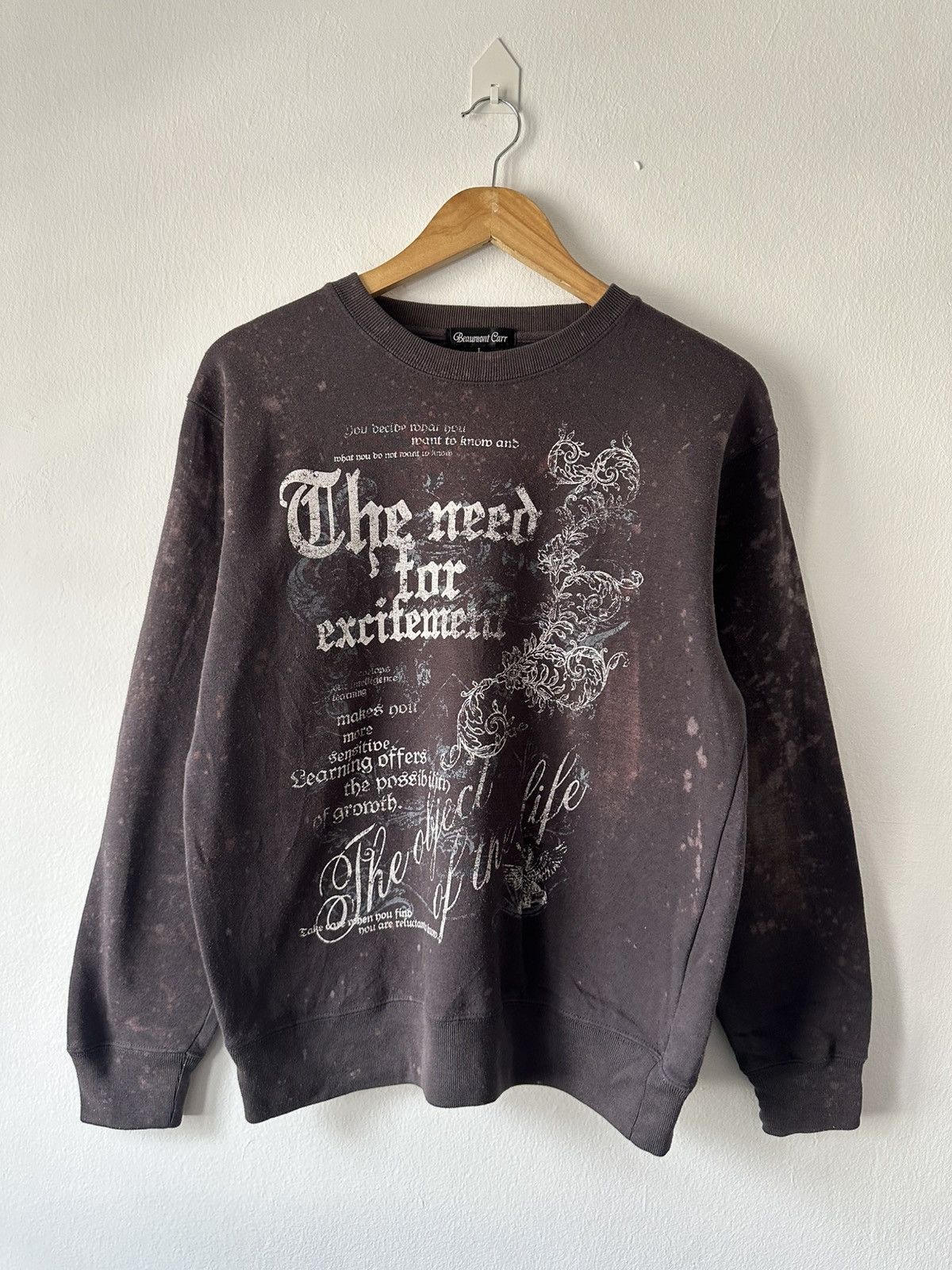 Vintage Trashed Beaurmont Carr Affliction Sweatshirt
