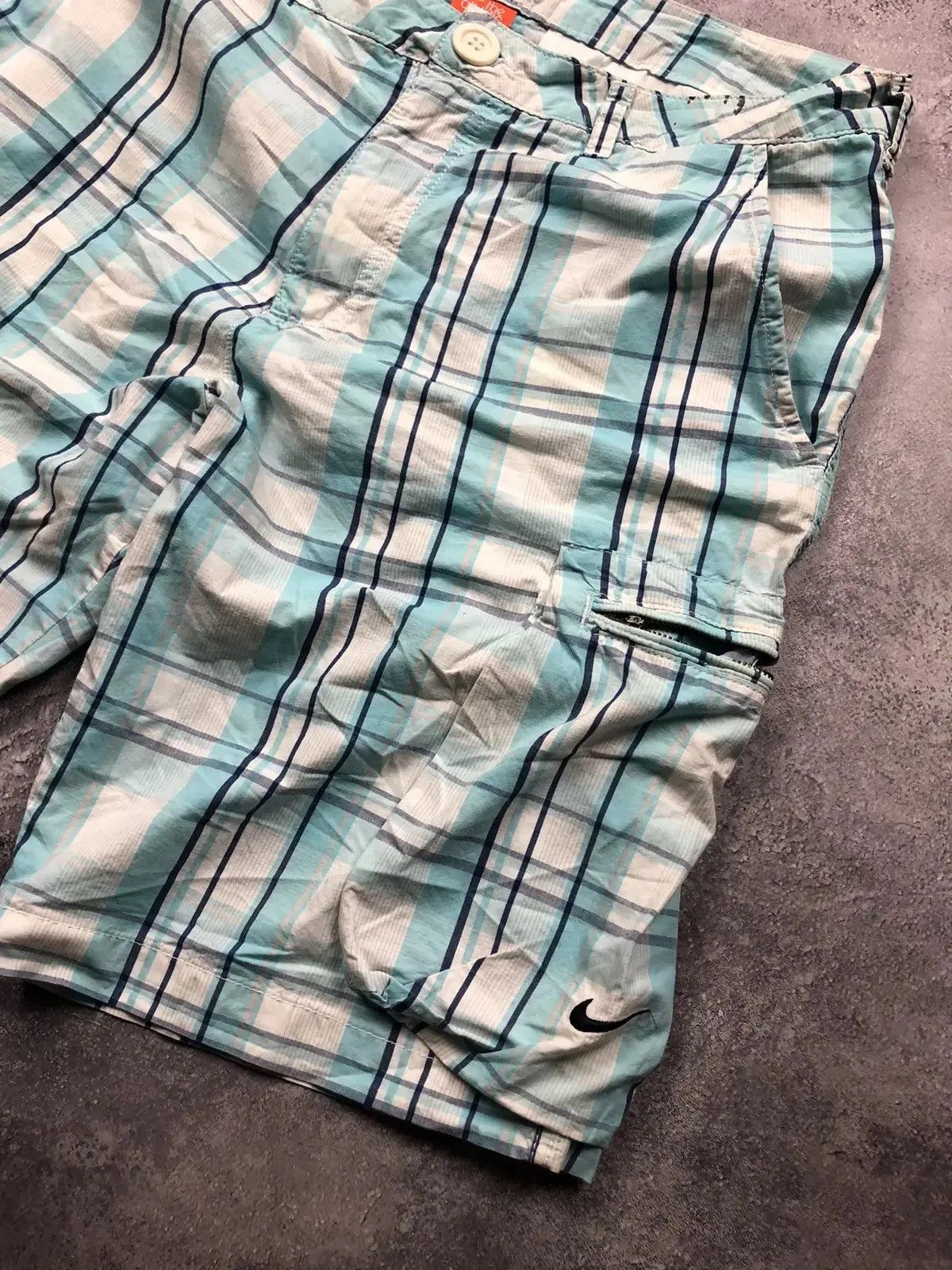 Nike NIKE Vintage Hype Cargo Checkered Shorts Streetwear MiniLogo Size US 34 / EU 50 - 2 Thumbnail