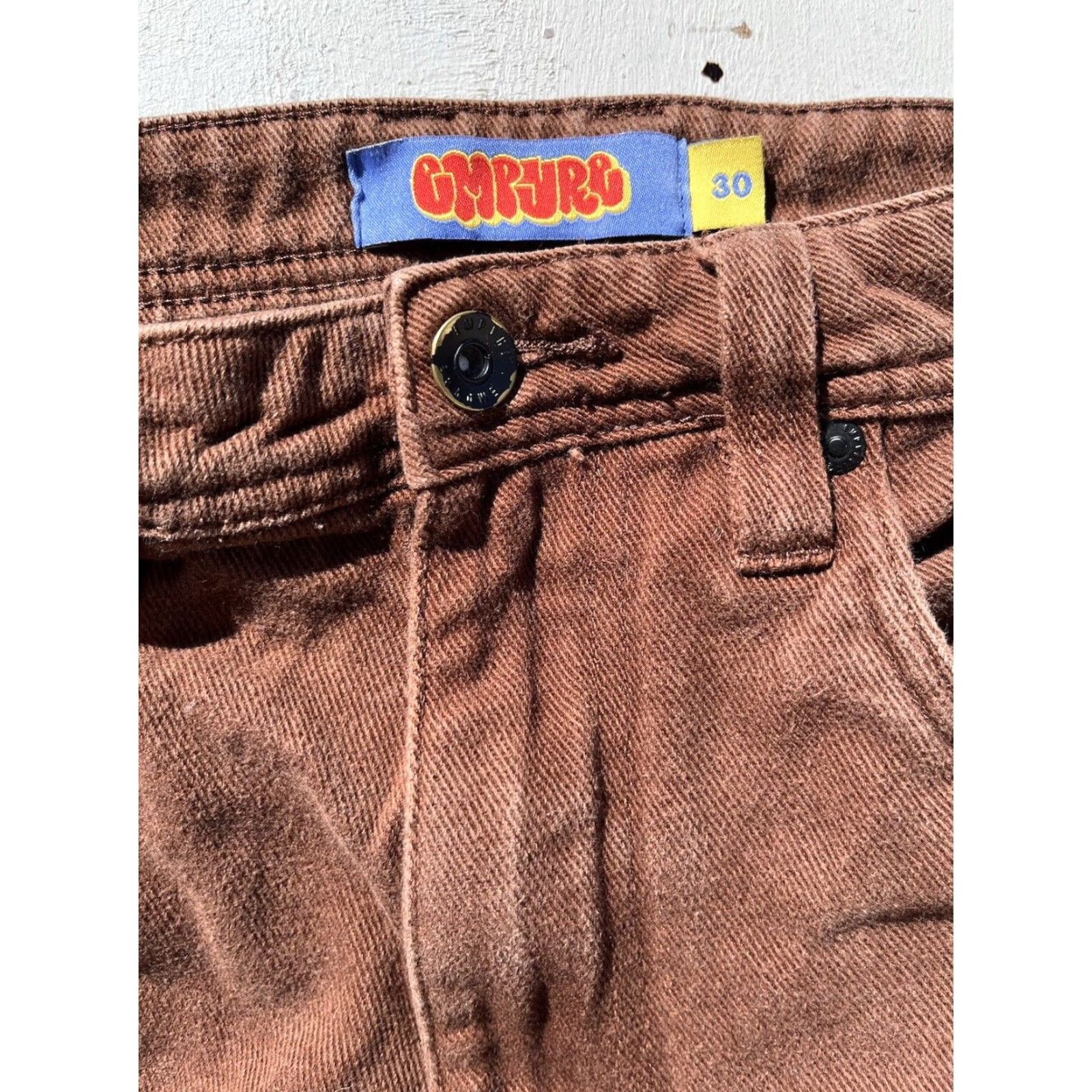 Empyre VINTAGE Girl's Empyre Jeans Brown Corduroy Logo 30 Street Hip Hop Embroidered Brown Corduroy Logo 30 Jeans Emypre Relax Mens Women Girls Boys Size 30" / US 8 / IT 44 - 6 Thumbnail