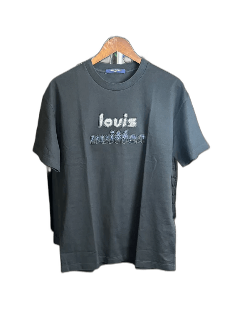 Louis Vuitton Louis Vuitton Louis Vuitton Black Beaded Short Sleeve Shir Size US S / EU 44-46 / 1 - 1 Thumbnail