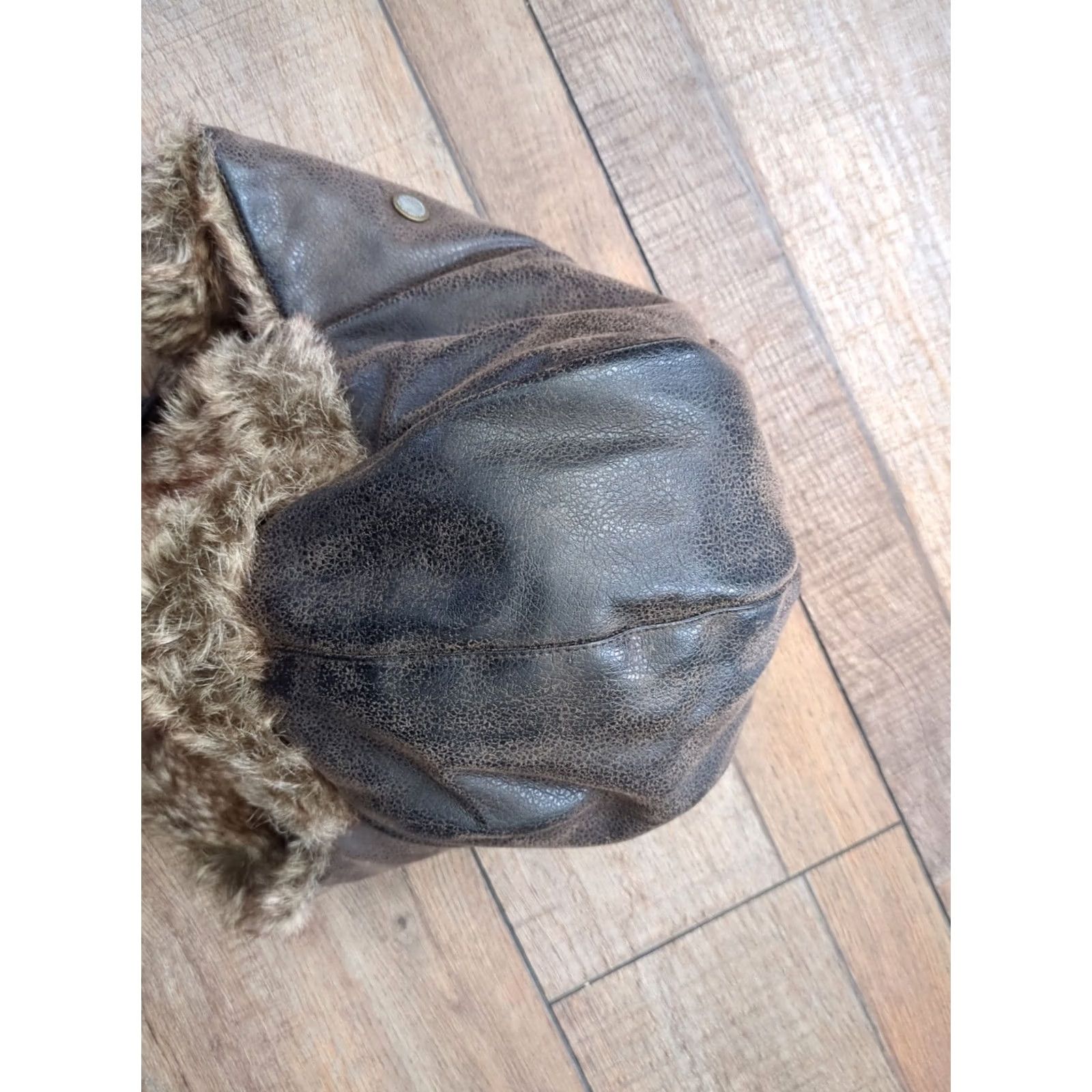 Route 66 Route 66 Trapper Hat M/L Brown Faux Fur & Leather Lined Ear Flap Aviator Hat Mens Winter Holiday Casual Ski Outdoor Classic Vintage No N/A Size ONE SIZE - 3 Thumbnail