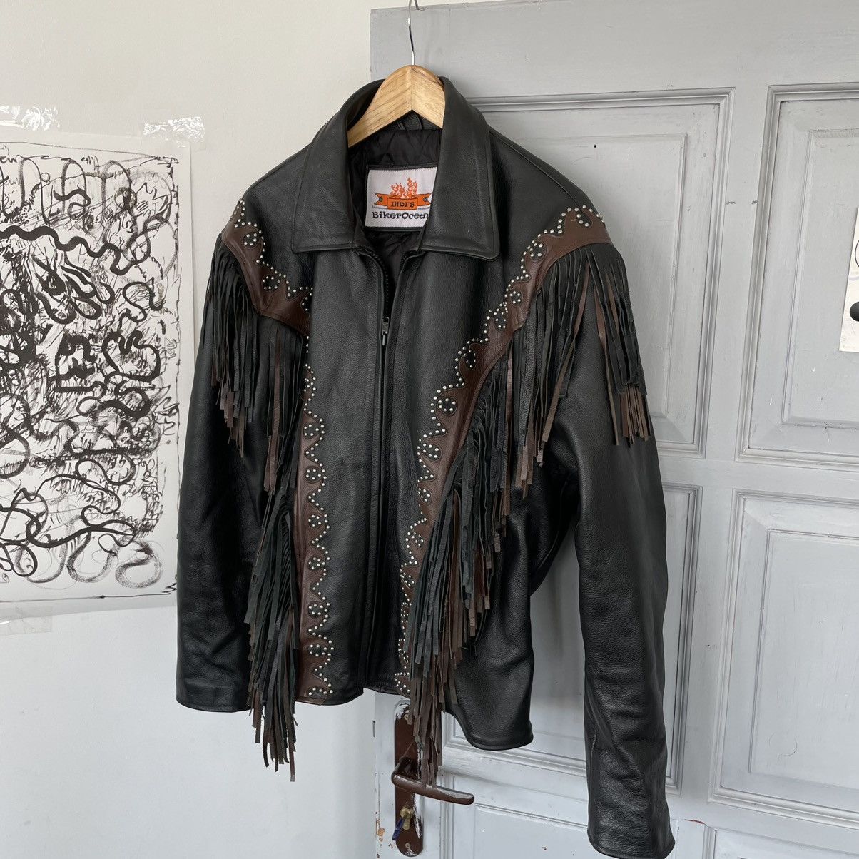 Genuine Leather Vintage 90’s USA Moto Leather Jacket Japanese style size XL Size US XL / EU 56 / 4 - 8 Thumbnail