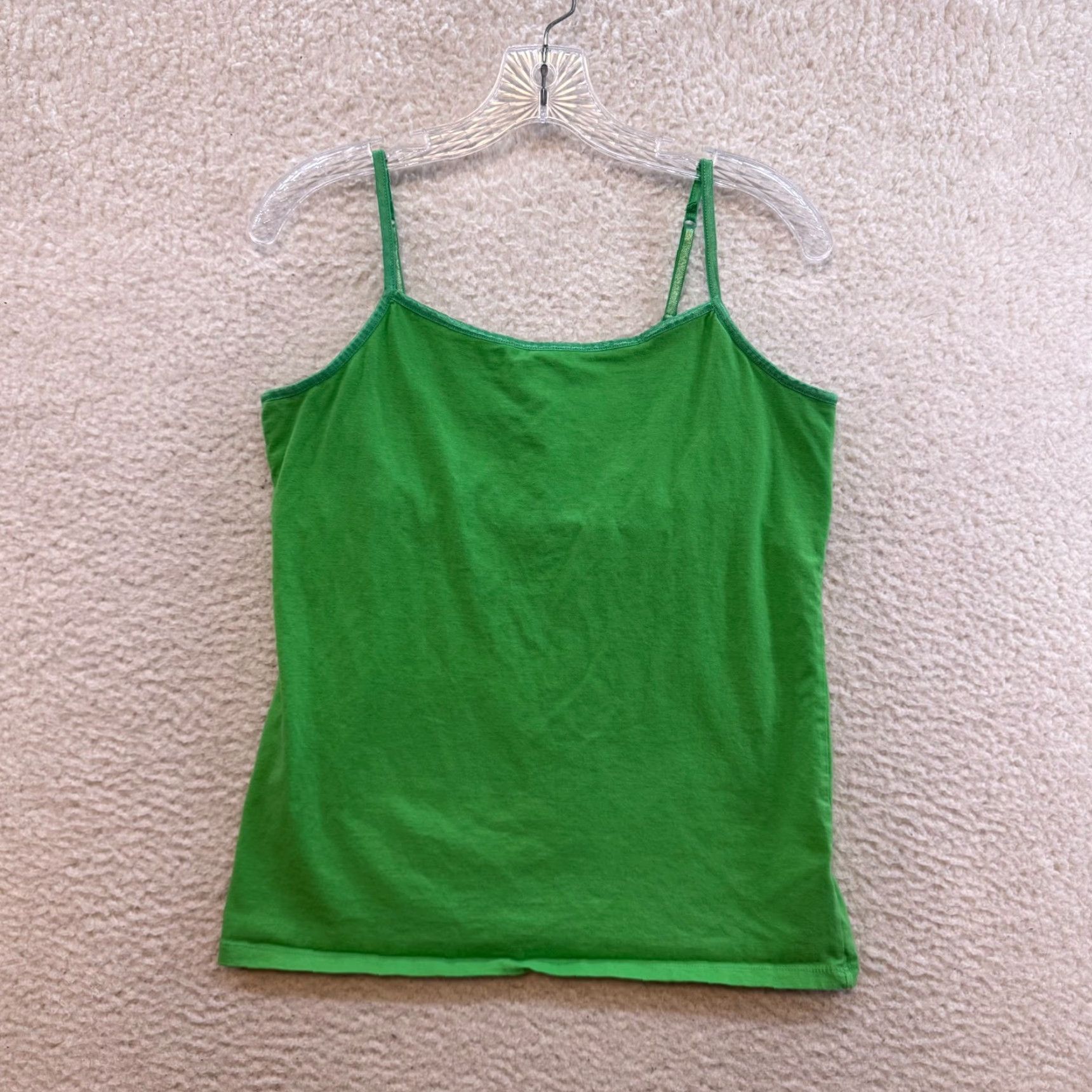 Vintage VINTAGE Y2K Camisole Tank Top Built-in-Bra Green L Grunge Boho Fairy SO Shirt Womens Size L / US 10 / IT 46 - 2 Thumbnail