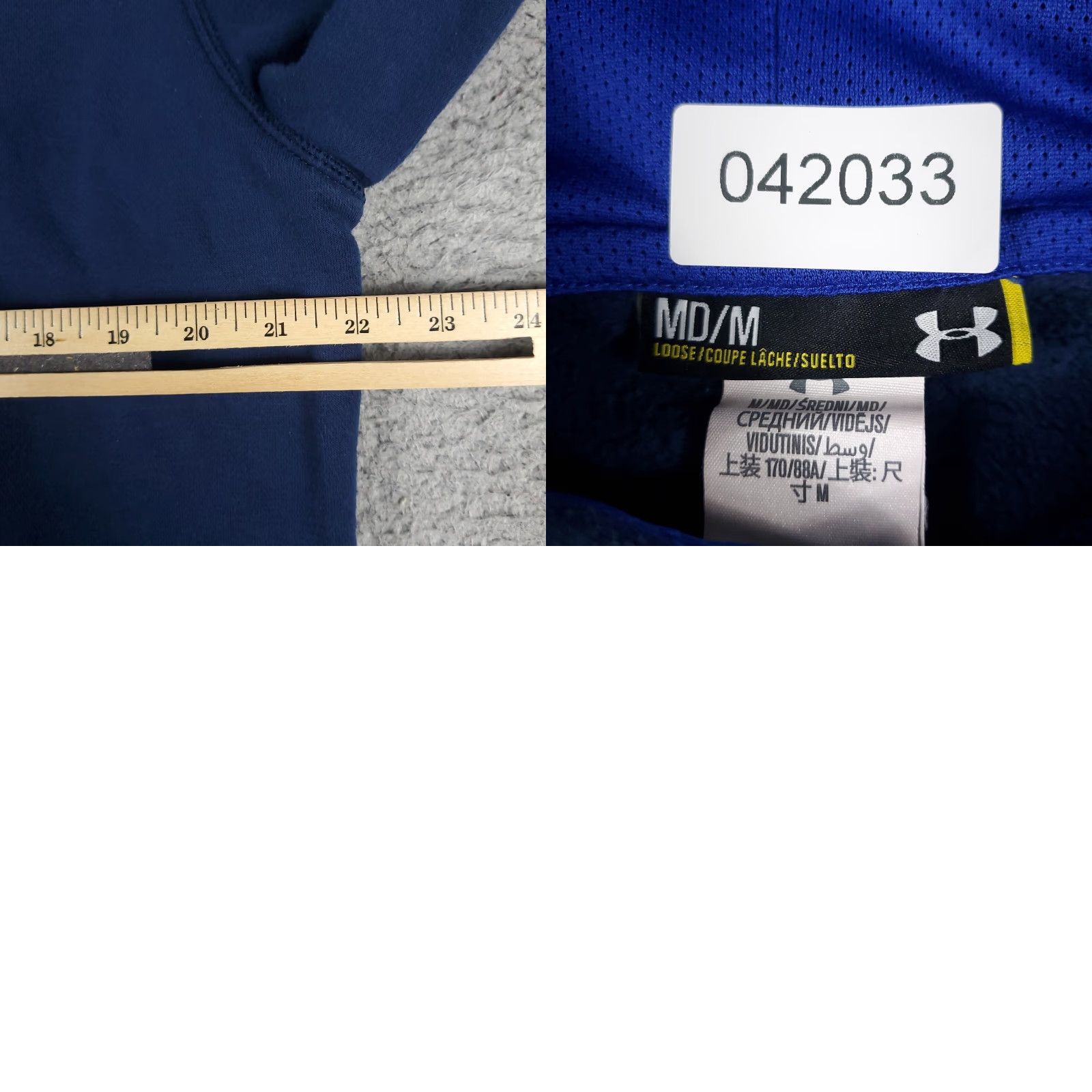 Under Armour VINTAGE Under Armour Hoodie Pullover Mens Medium Blue Fleece Logo Sports Casual Size US M / EU 48-50 / 2 - 8 Thumbnail