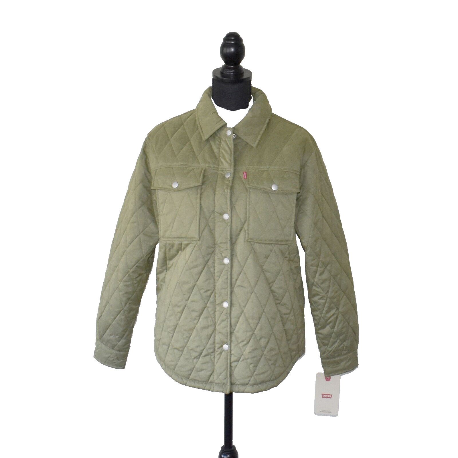 Levi's NWT LEVIS Diamond Quilted Lightweight Shirt Jacket Sz S $120 Size S / US 4 / IT 40 - 1 Thumbnail