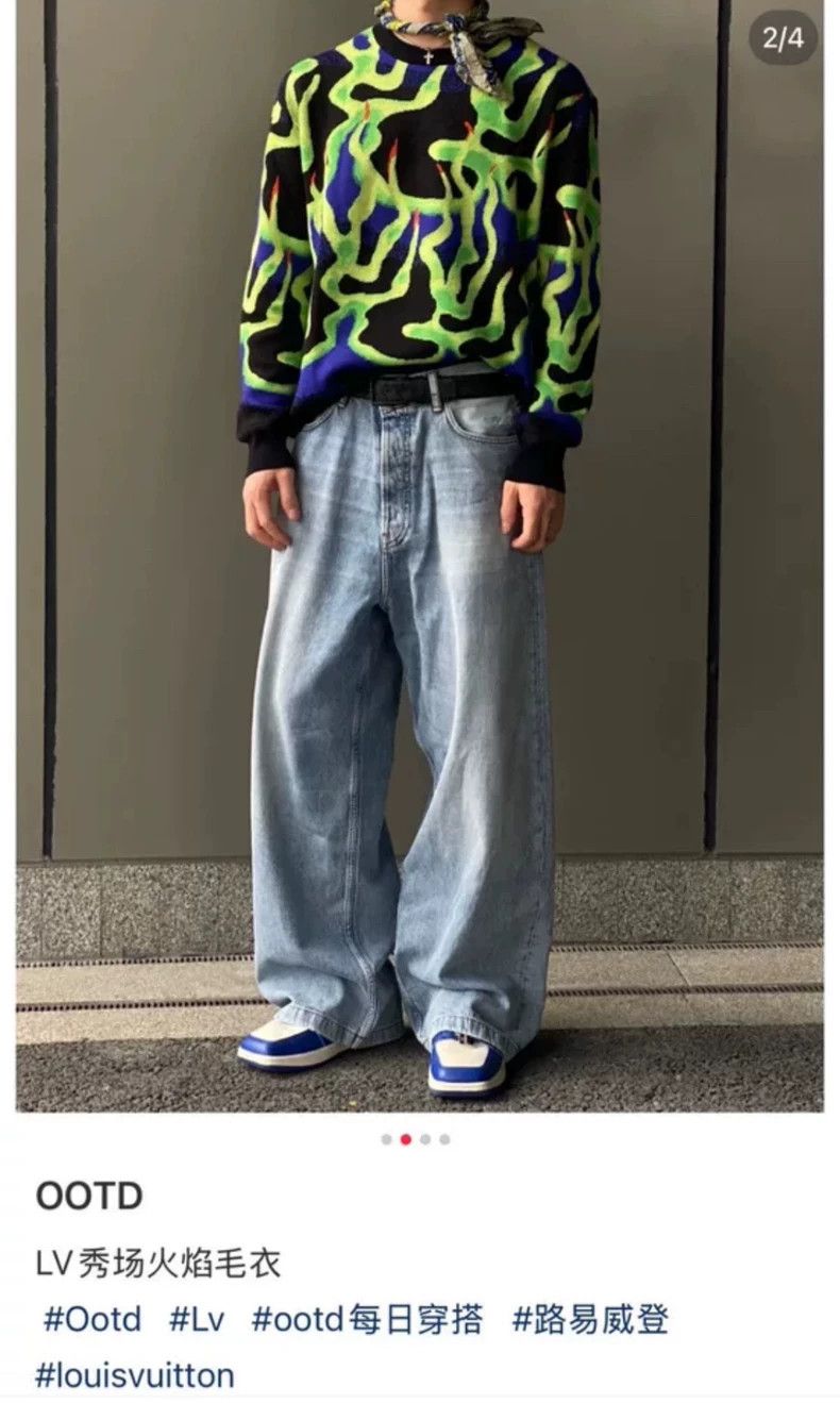 Louis Vuitton Louis Vuitton 22 Fall/Winter Flame Sweater 2503-Nextarrow Size US M / EU 48-50 / 2 - 8 Thumbnail