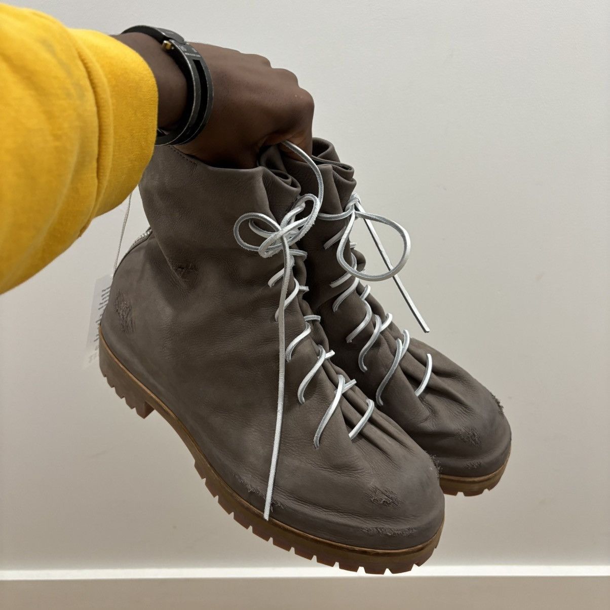 424 424 LACE-UP MARATHON BOOT IN DUSTY BROWN Size US 12 / EU 45 - 2 Thumbnail