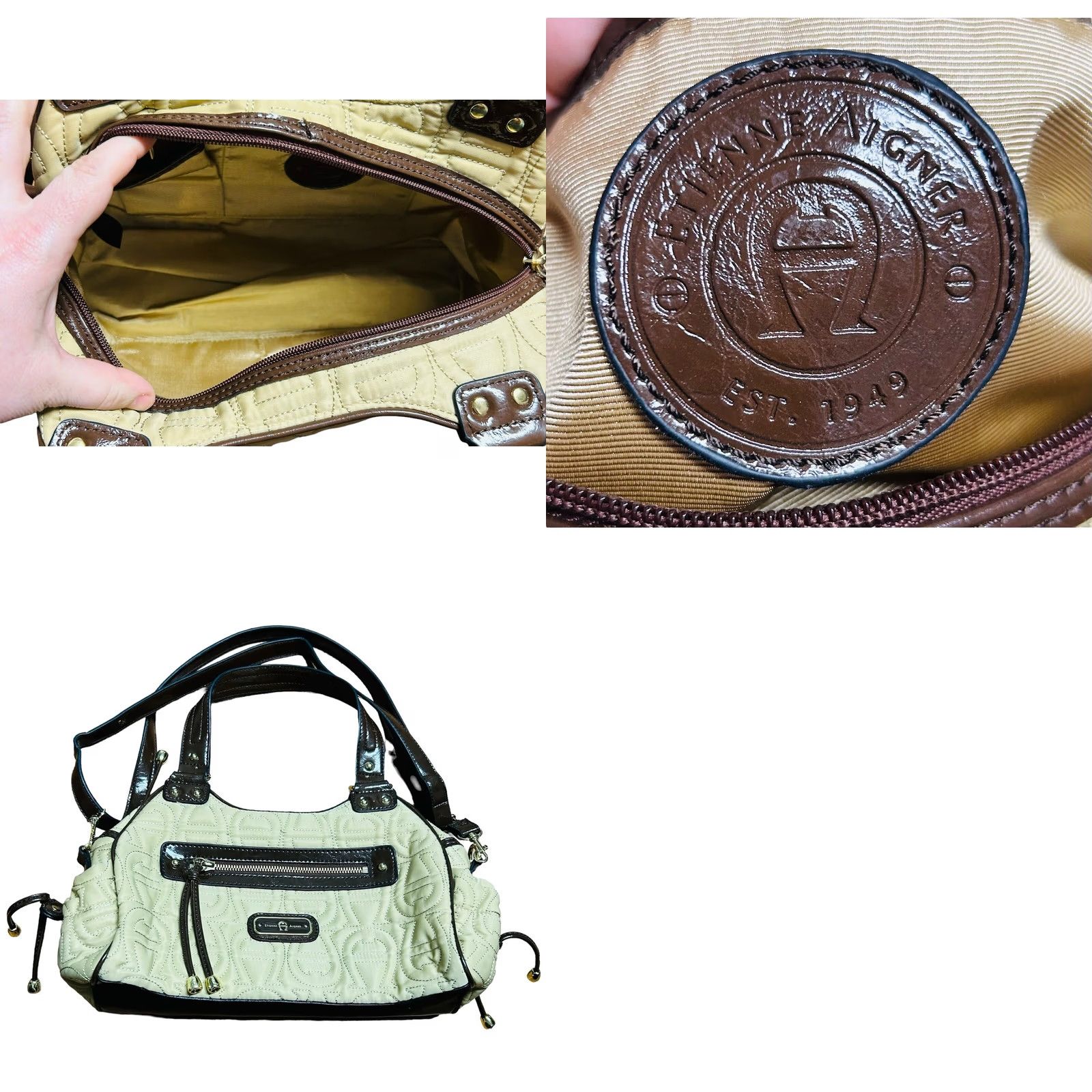 Etienne Aigner Etienne Aigner Women's Crossbody Purse Brown Shoulder Handbag Tote Bag Size ONE SIZE - 11 Thumbnail