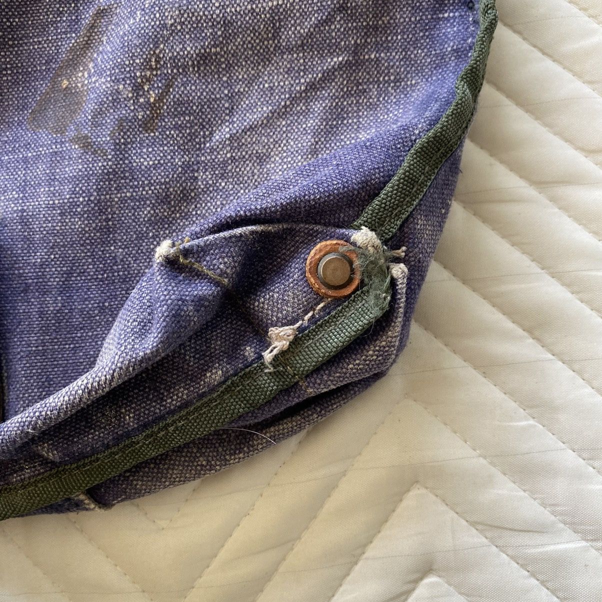 Japanese Brand Custom Made Denim Tote Bag– Vintage Patina Look Size ONE SIZE - 11 Thumbnail