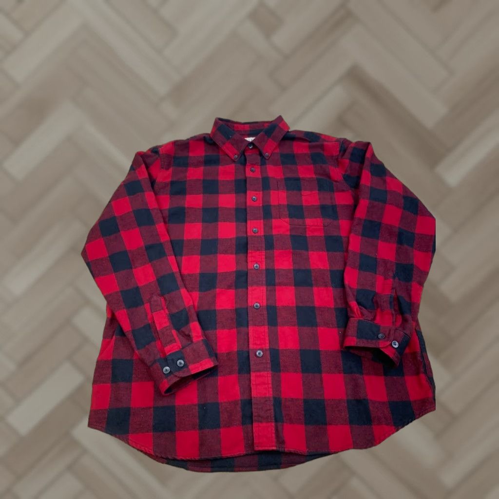 Vintage LL Bean Button-Up Shirt Men L Red Plaid Flannel Long Sleeve Casual Outdoor 12766 Size US L / EU 52-54 / 3 - 1 Thumbnail
