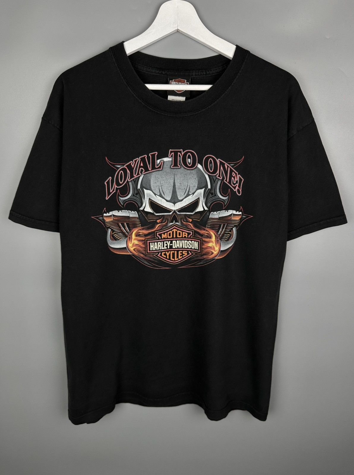 Harley Davidson Harley Davidson Fire Skull USA Graphic TShirt 3D Pig Vintage Size US L / EU 52-54 / 3 - 1 Thumbnail