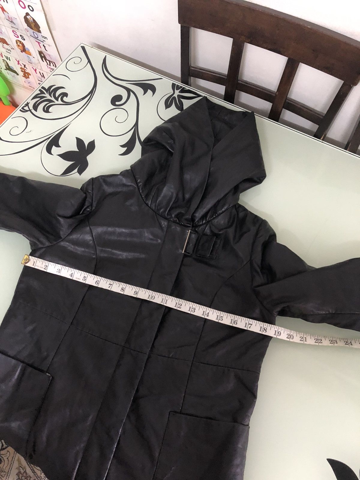 Balmain 🏴 Vintage Balmain Paris Soft Leather Long Jacket Wt Hoodie Size S / US 4 / IT 40 - 20 Thumbnail