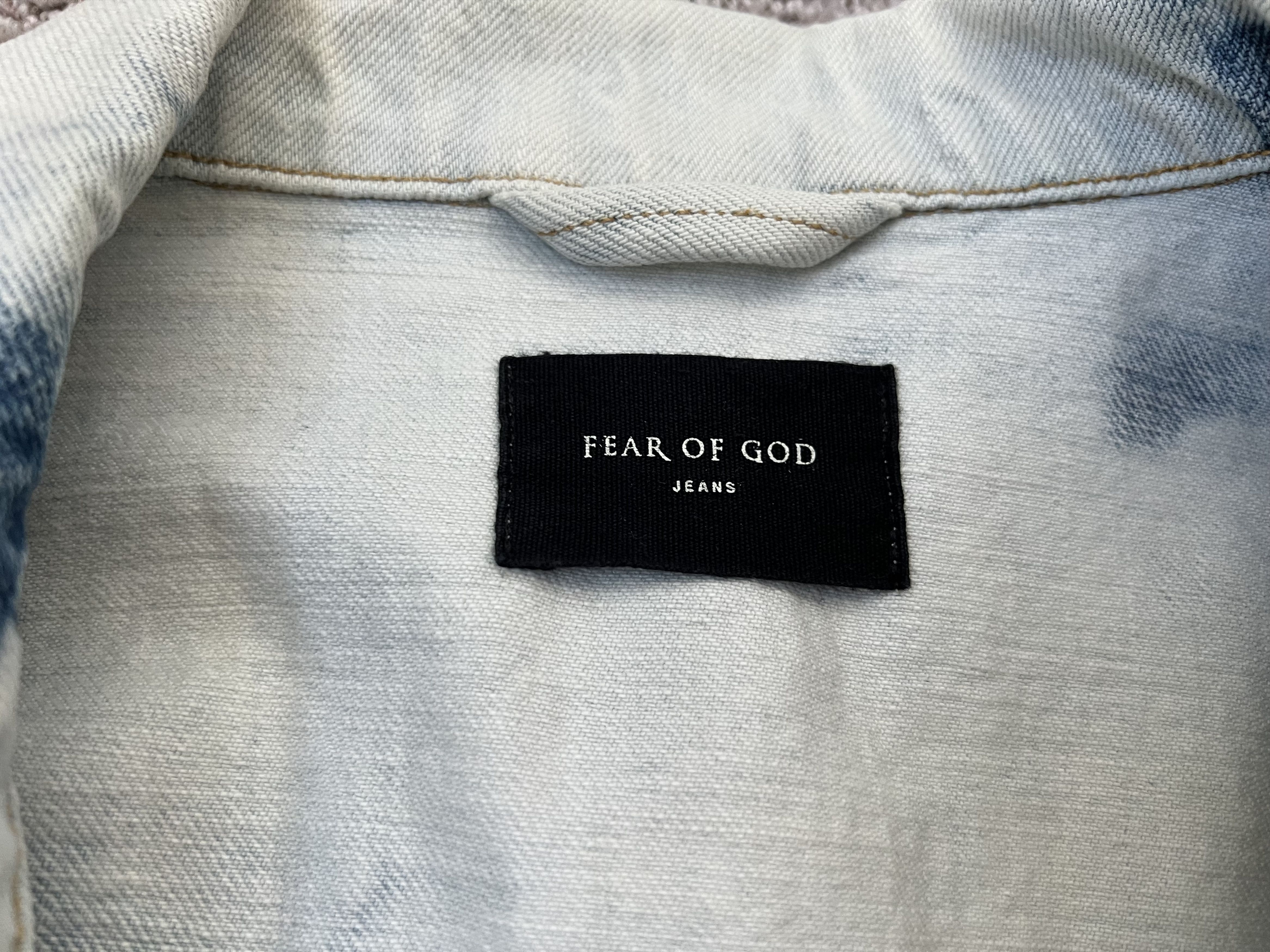 Fear of God Fear of God Distressed Denim Jacket Medium Made in USA Size US M / EU 48-50 / 2 - 3 Thumbnail