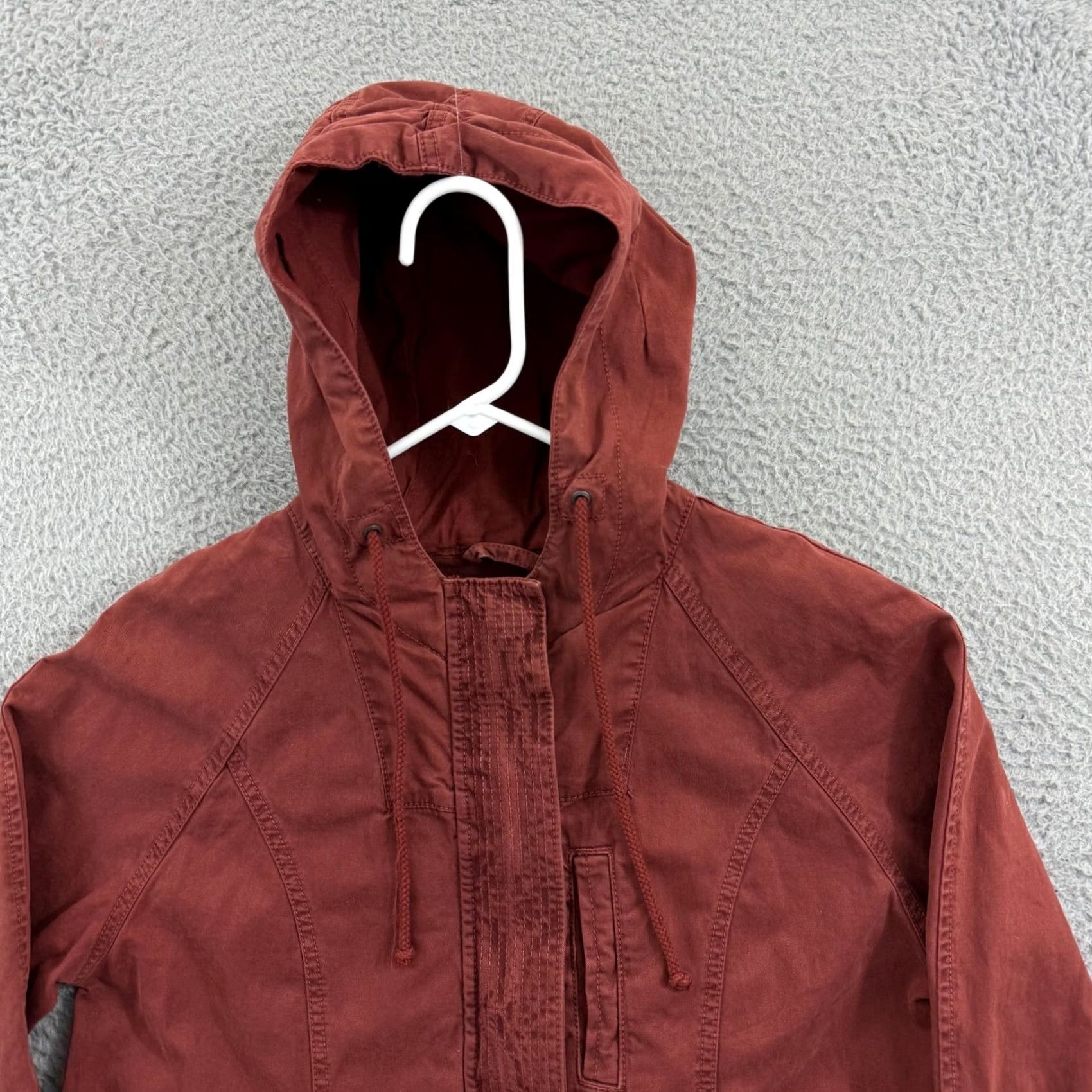 American Eagle Outfitters VINTAGE American Eagle Jacket Womens Medium Red Cargo Utility Military Hooded Zip Y2K Size M / US 6-8 / IT 42-44 - 3 Thumbnail