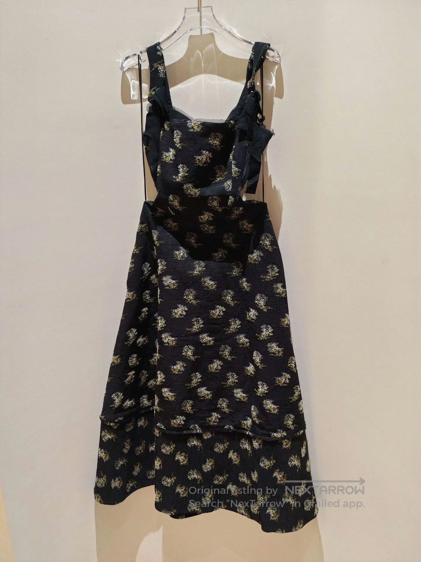 Erdem ERDEM Black Floral Camisole Dress. Size XS / US 0-2 / IT 36-38 - 6 Thumbnail