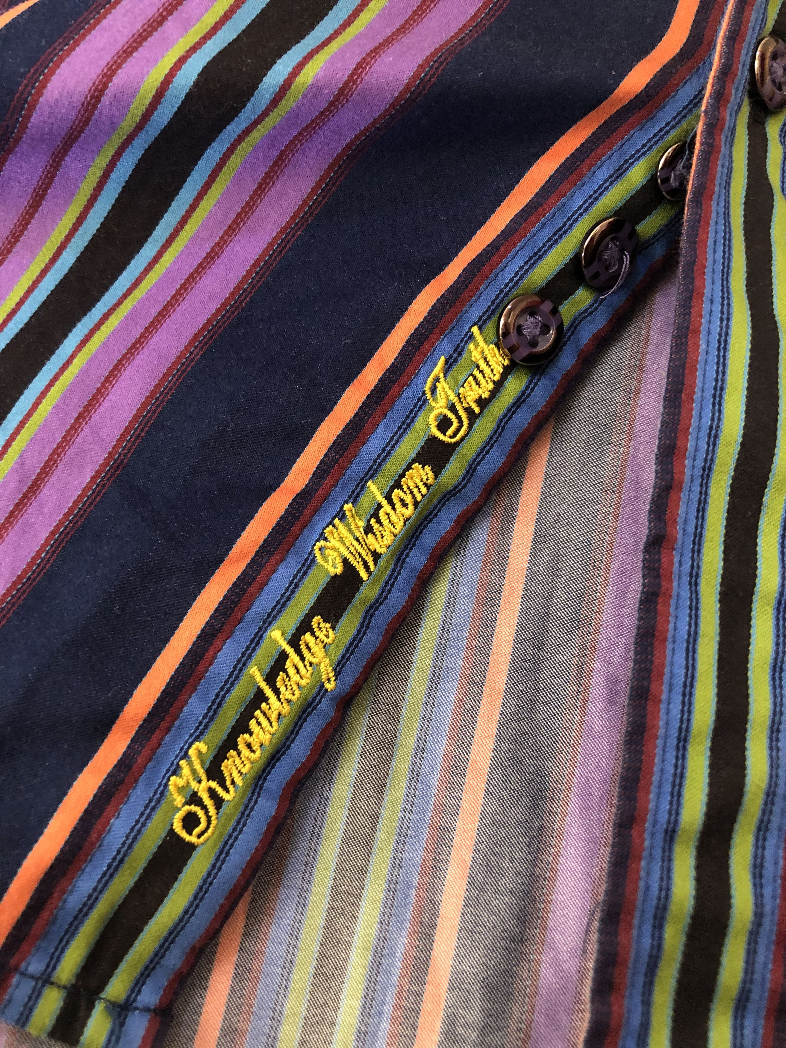 Robert Graham ROBERT GRAHAM Striped Long Sleeve Flip Cuff Men's Shirt Size US L / EU 52-54 / 3 - 13 Thumbnail