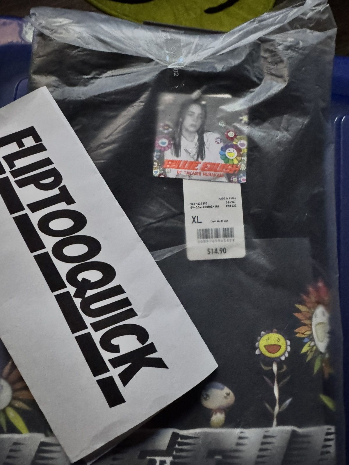 Billie Eilish × Takashi Murakami × Uniqlo Black Logo Tee Size US XL / EU 56 / 4 - 2 Thumbnail