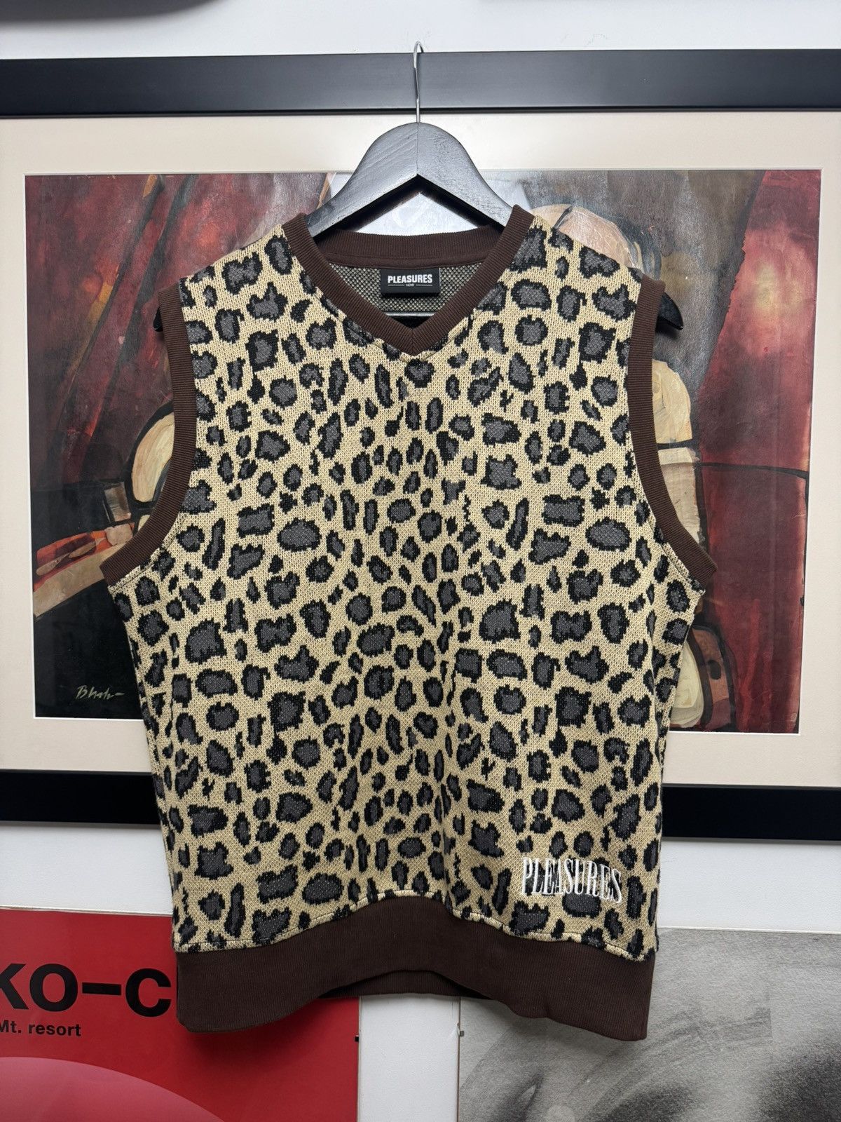 Pleasures Pleasures Survival Leaopard Print Sweater Vest Streetwear Size US M / EU 48-50 / 2 - 1 Thumbnail