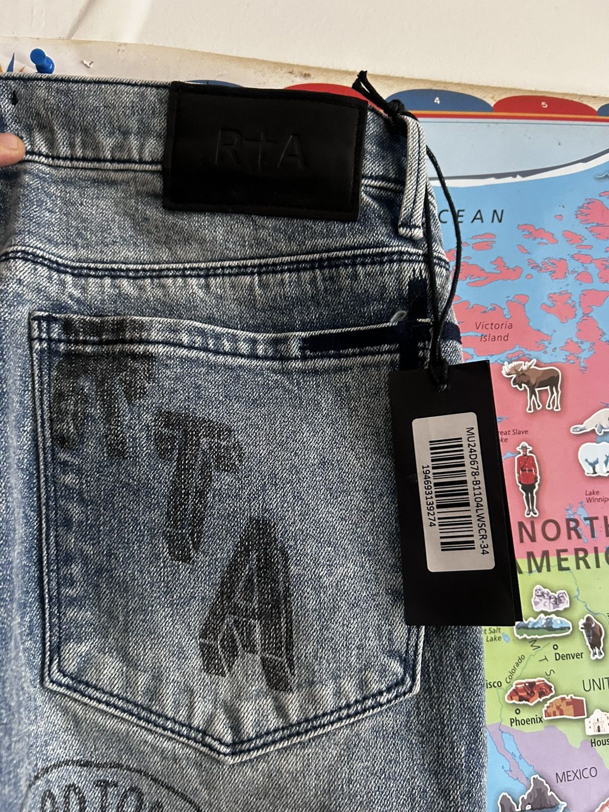 Rta Rta vintage style graffiti denim luxury designer jeans Size US 34 / EU 50 - 9 Thumbnail