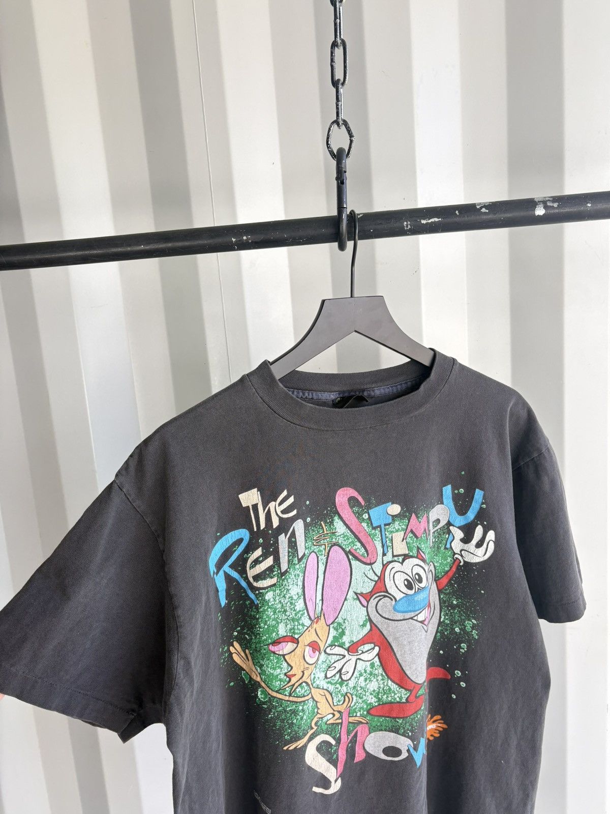 Vintage Ren and Stimpy Thrashed Faded Shirt Distressed GRUNGE Size US XL / EU 56 / 4 - 4 Thumbnail
