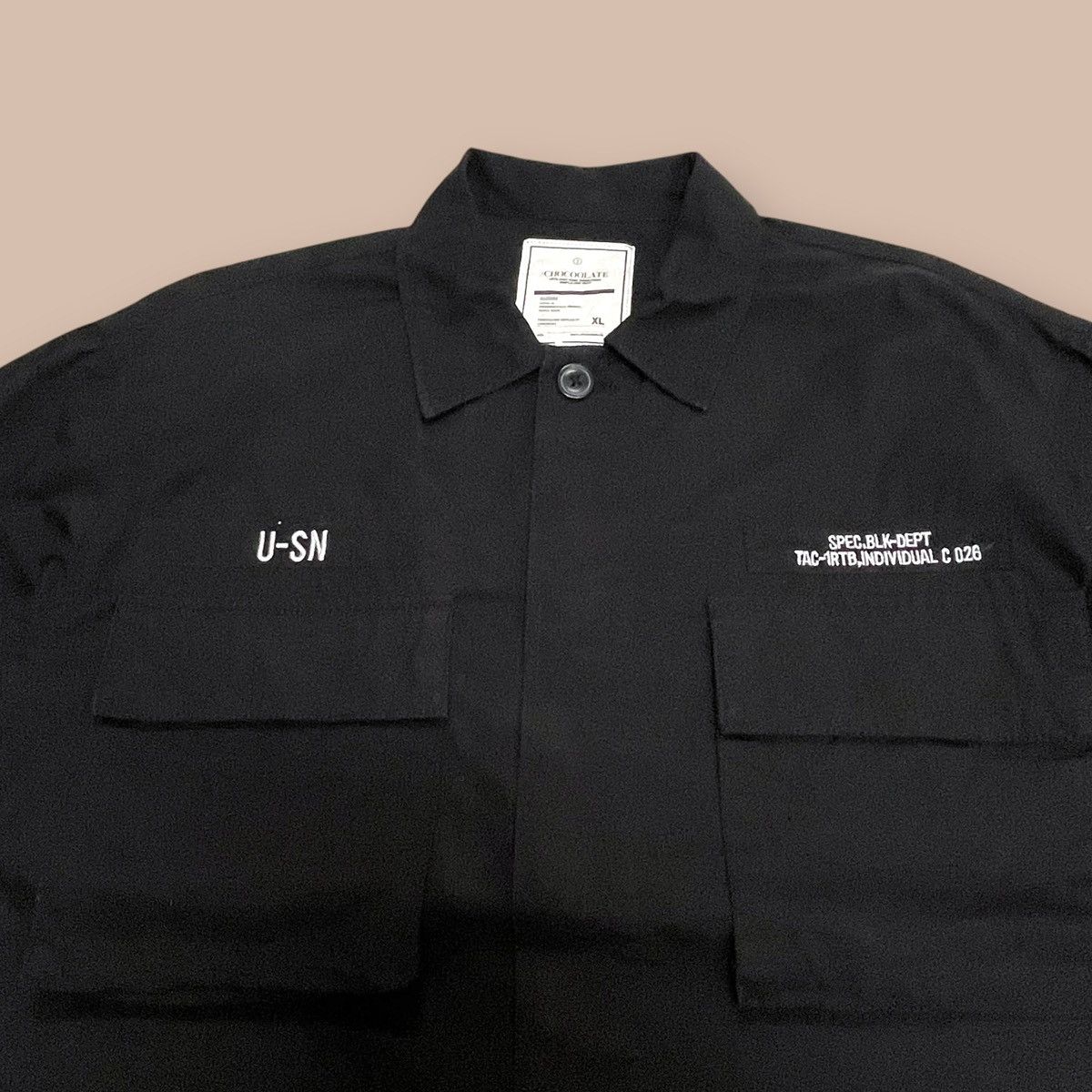 CHOCOOLATE Chocoolate U-SN Black Military Oversized Shirt Size US XL / EU 56 / 4 - 3 Thumbnail