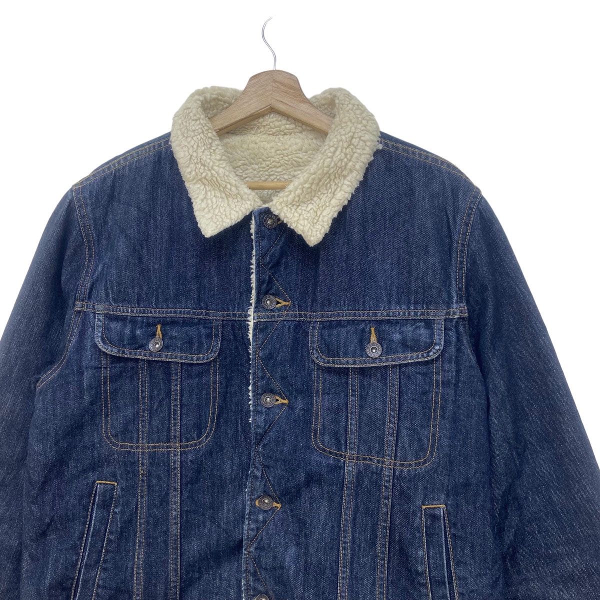 Japanese Brand Japanese Brand GU Western Sherpa Trucker Denim Jacket Size US M / EU 48-50 / 2 - 6 Thumbnail
