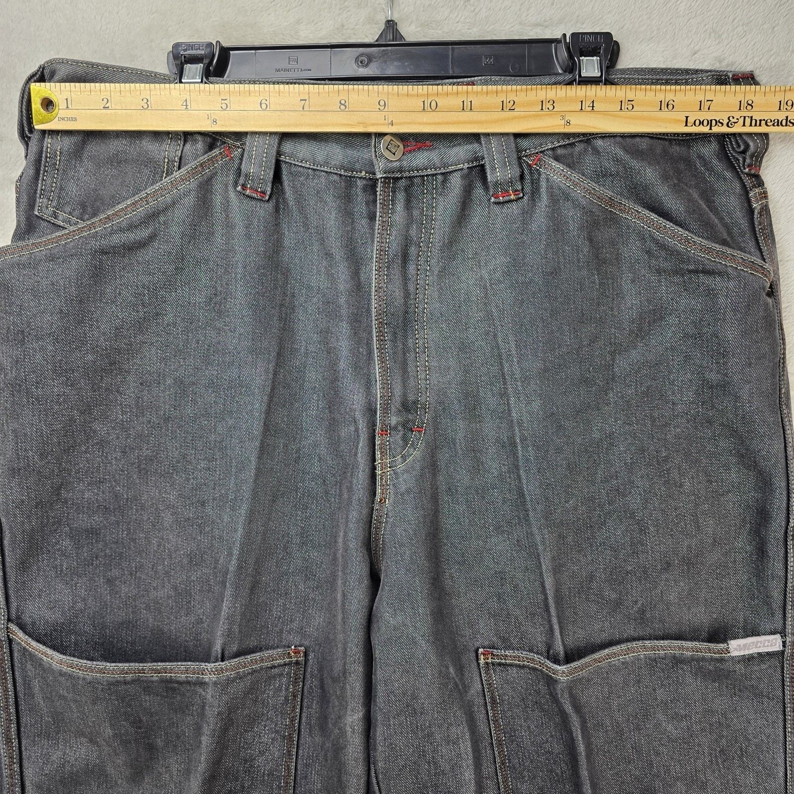 Mecca Vtg Mecca Jeans Mens 38 (Fits36x33) Baggy Chore Pocket Y2K Size US 36 / EU 52 - 13 Thumbnail