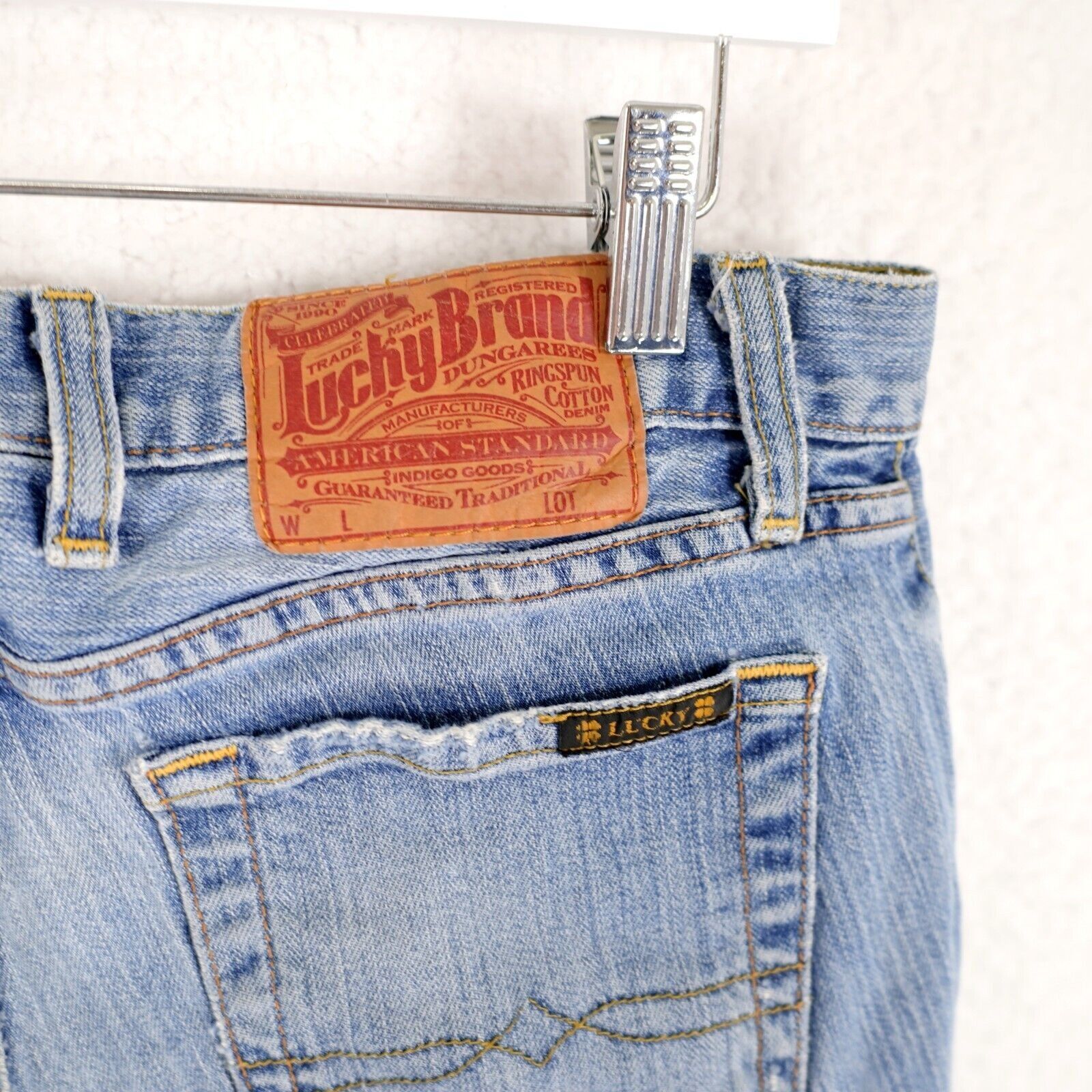 Lucky Brand Lucky Brand Dungarees Sweet Dream Crop Light Blue Stone Wash Size 31" - 8 Thumbnail