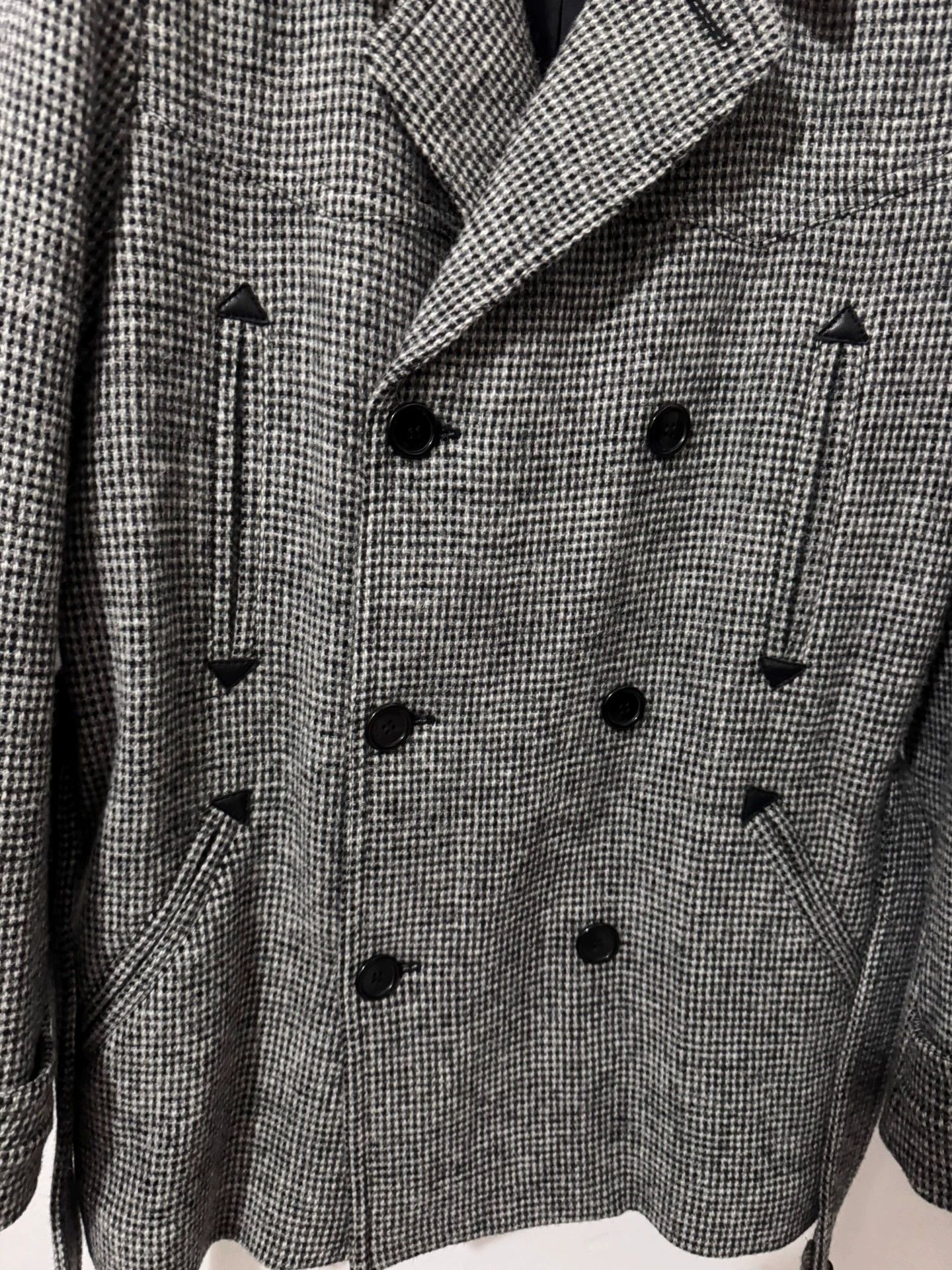 Saint Laurent Paris Saint Laurent SLP Double-Breasted Houndstooth Coat Size US XL / EU 56 / 4 - 3 Thumbnail
