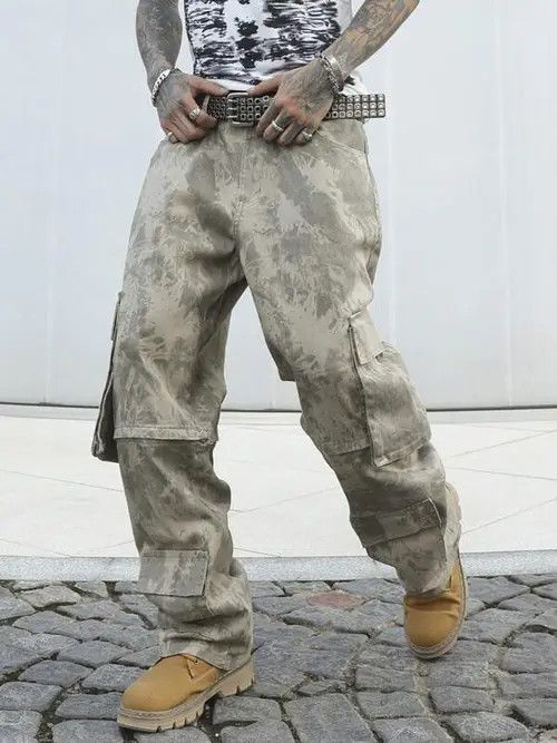 Designer × Japanese Brand × Vintage washed faded cleanfit yuppie bootcut cargo pants Size US 34 / EU 50 - 1 Thumbnail