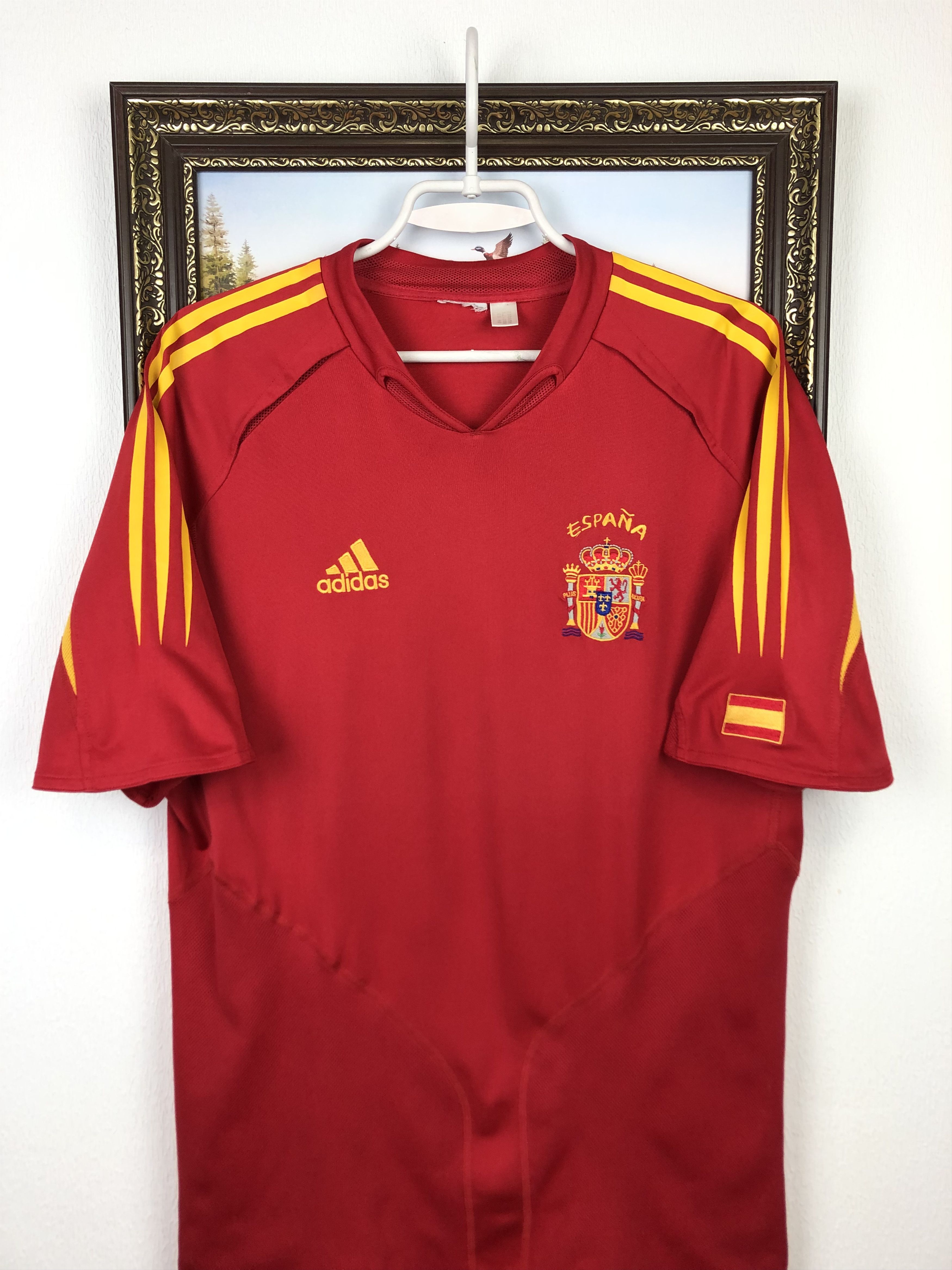Adidas Spain football shirt 2003 Soccer Adidas Jersey Camiseta Size US S / EU 44-46 / 1 - 2 Thumbnail