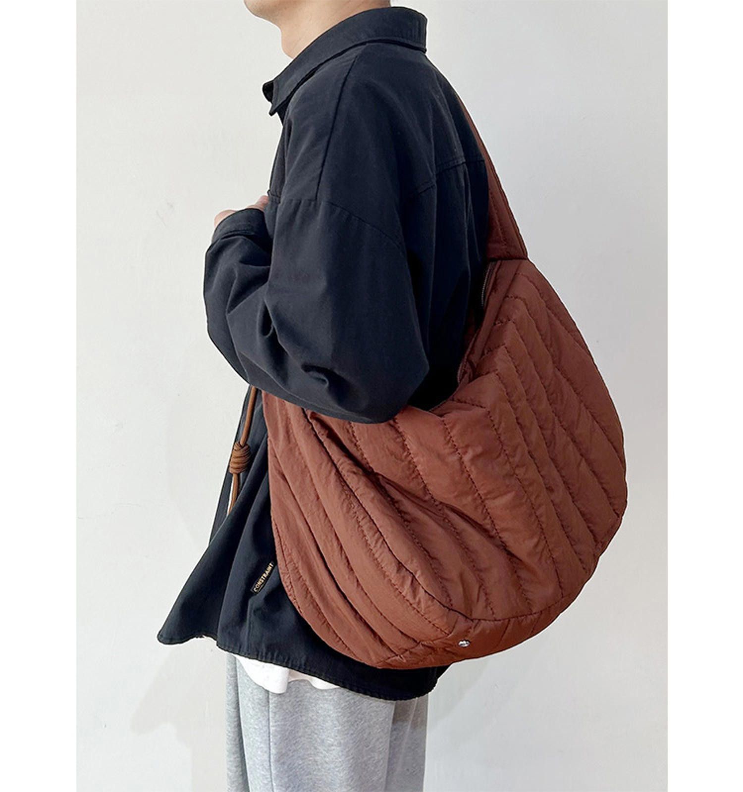 Other Stylish Quilted Sling Bag - Brown Size ONE SIZE - 3 Thumbnail
