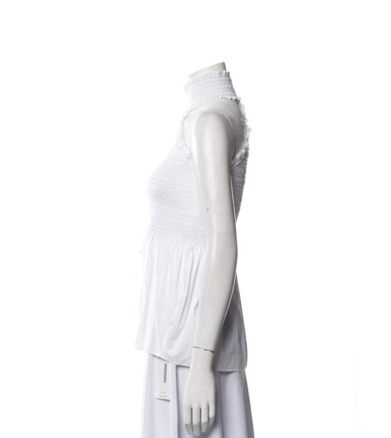 A.L.C. A.L.C. White Asymmetrical Blouse Size XS / US 0-2 / IT 36-38 - 3 Thumbnail