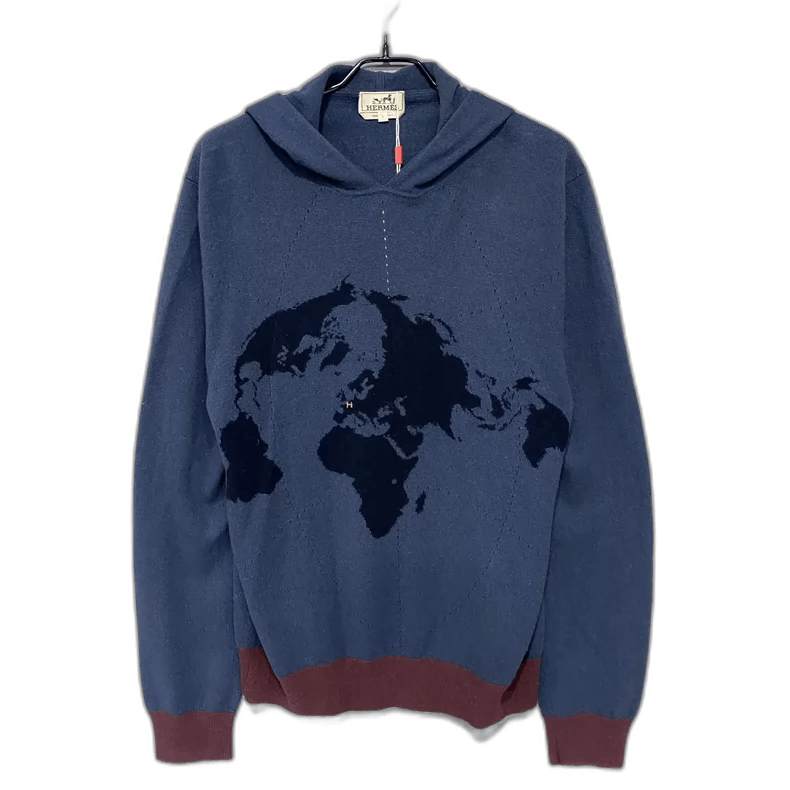 Hermes Earth Pattern Cashmere Hoodie Size US L / EU 52-54 / 3 - 1 Thumbnail