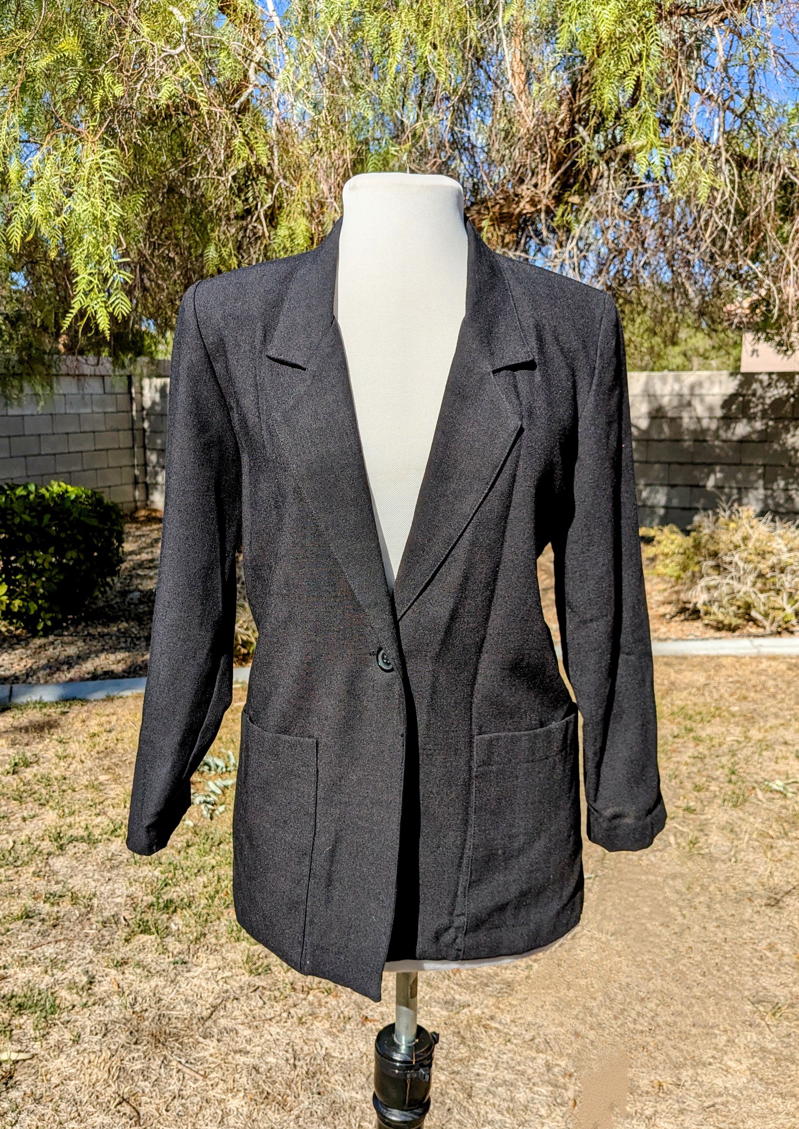 Other Classic Linen Petite Large Single-Button Blazer Jacket Coat Size L / US 10 / IT 46 - 1 Thumbnail