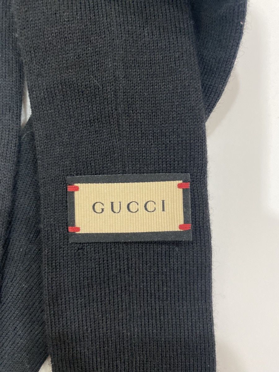 Gucci GUCCI LANA WOOL KNOT BLACK TIE GOLD GG DETAIL Size ONE SIZE - 9 Thumbnail