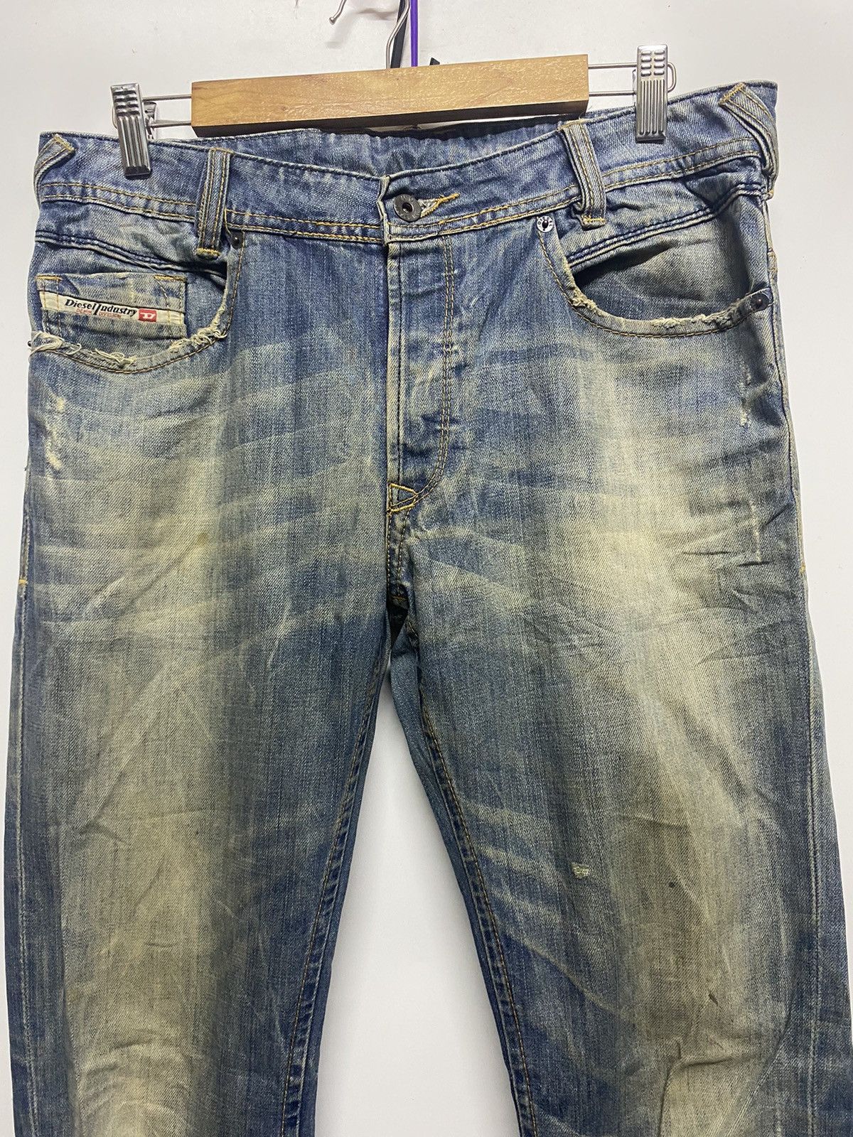 Diesel Vintage Diesel Industry Paddom Distressed Denim Jeans Size US 34 / EU 50 - 3 Thumbnail