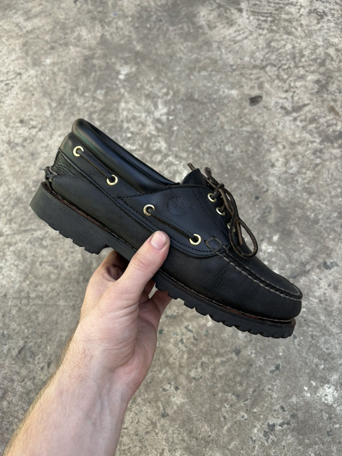 Timberland Vintage Timberland 3 Eye Leather Boat Shoes