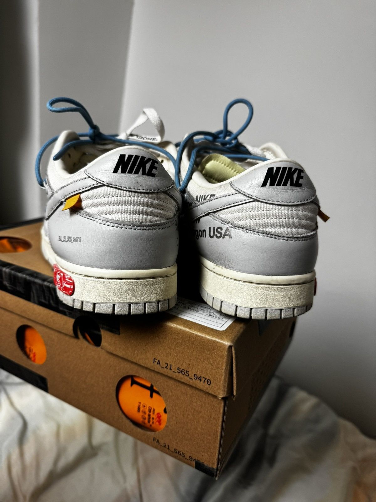 Nike × Off-White Nike Dunk Low Off-White Lot 5 Size US 11.5 / EU 44-45 - 4 Thumbnail