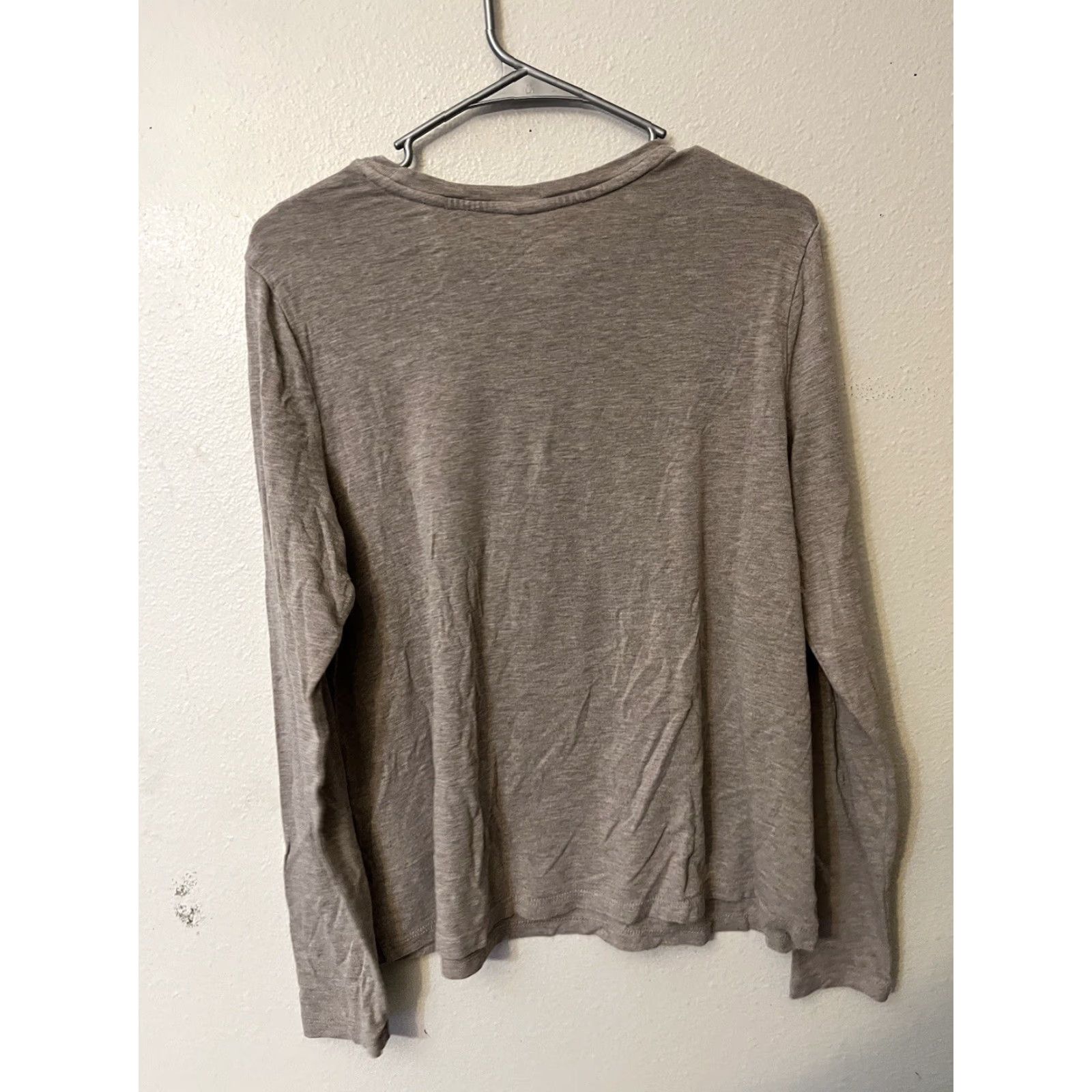 Vintage A New Day Womens T Shirt Gray Solid Long Sleeve Crew Neck Size L VenTS Size L / US 10 / IT 46 - 3 Thumbnail