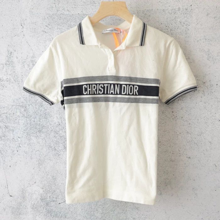 Dior DIOR White Cotton Short-Sleeve Polo Size US M / EU 48-50 / 2 - 1 Thumbnail