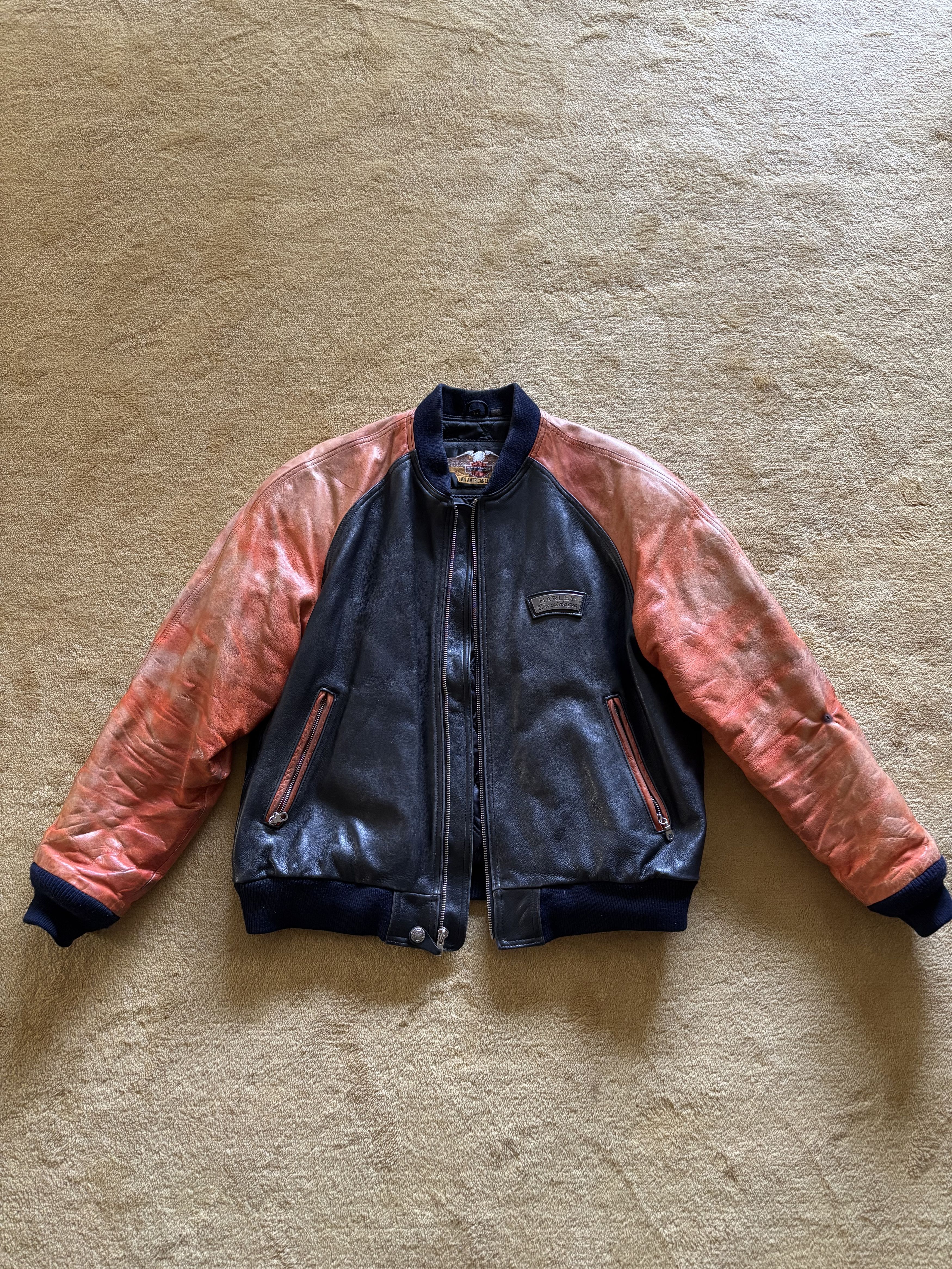 Harley Davidson Harley-Davidson Leather Varsity Jacket Size US L / EU 52-54 / 3 - 1 Thumbnail