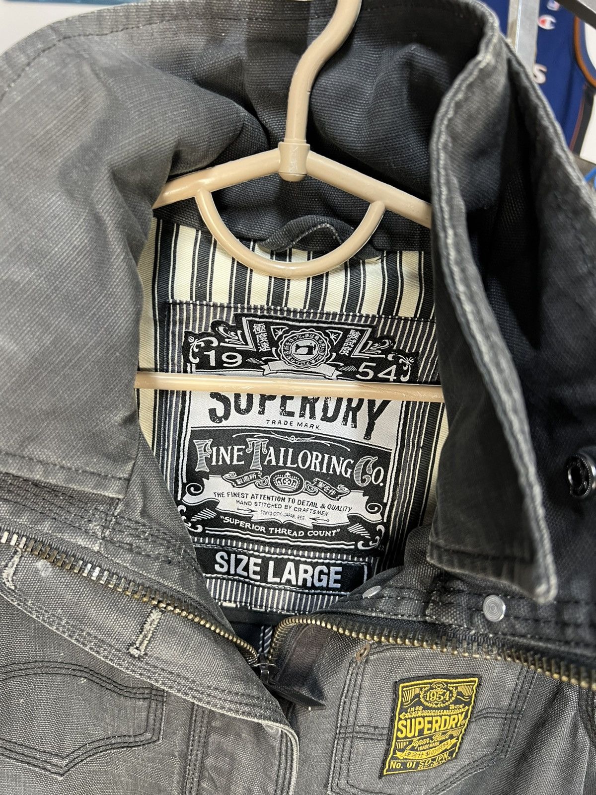 Superdry Superdry Y2K grunge biker raw denim jacket Rick Owens style Size L / US 10 / IT 46 - 8 Thumbnail