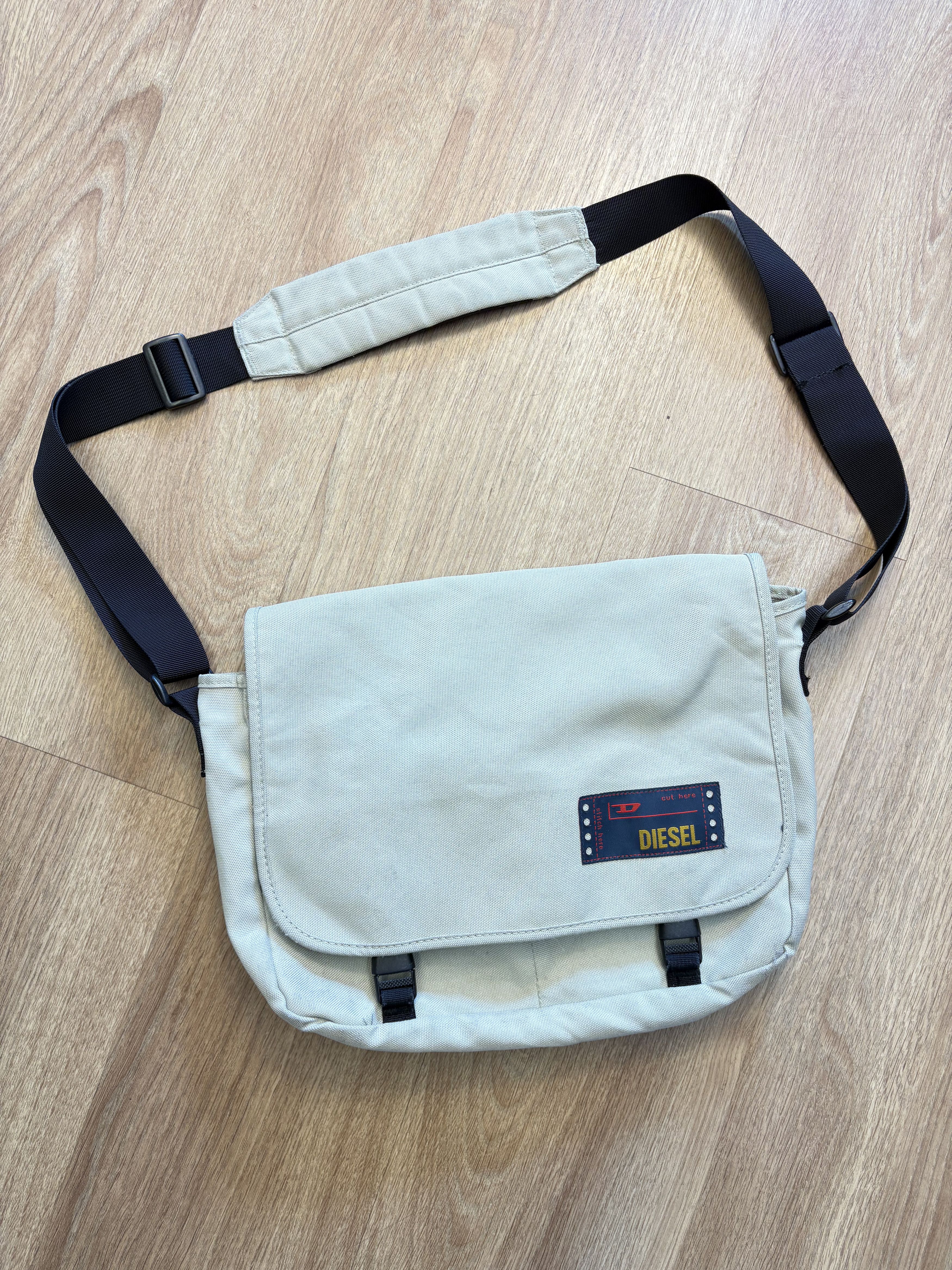 Diesel Diesel Industry Beige Messenger Cross-Body Bag Size ONE SIZE - 1 Thumbnail