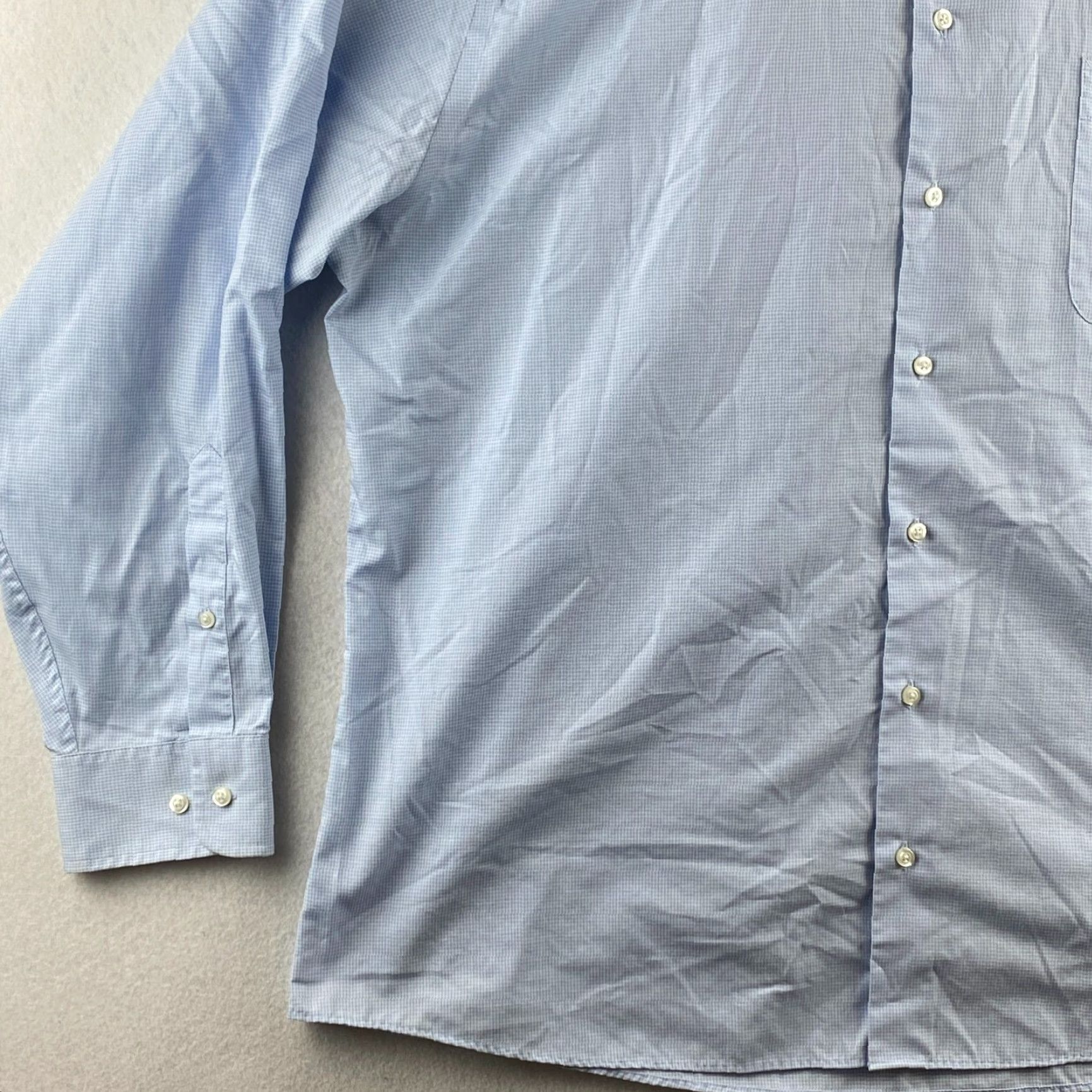 Dockers DOCKERS Button-Up Shirt Mens XL Blue Cotton Front Pocket Long Sleeve Knit Check-Pattern Size US XL / EU 56 / 4 - 4 Thumbnail