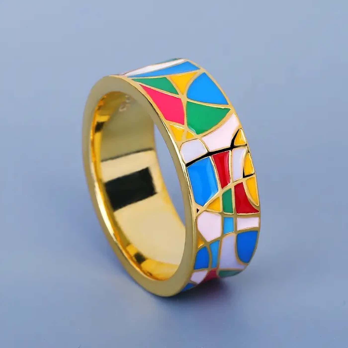 Japanese Brand Creative Handmade Enamel Ring (Size 6-10) Size ONE SIZE - 1 Thumbnail