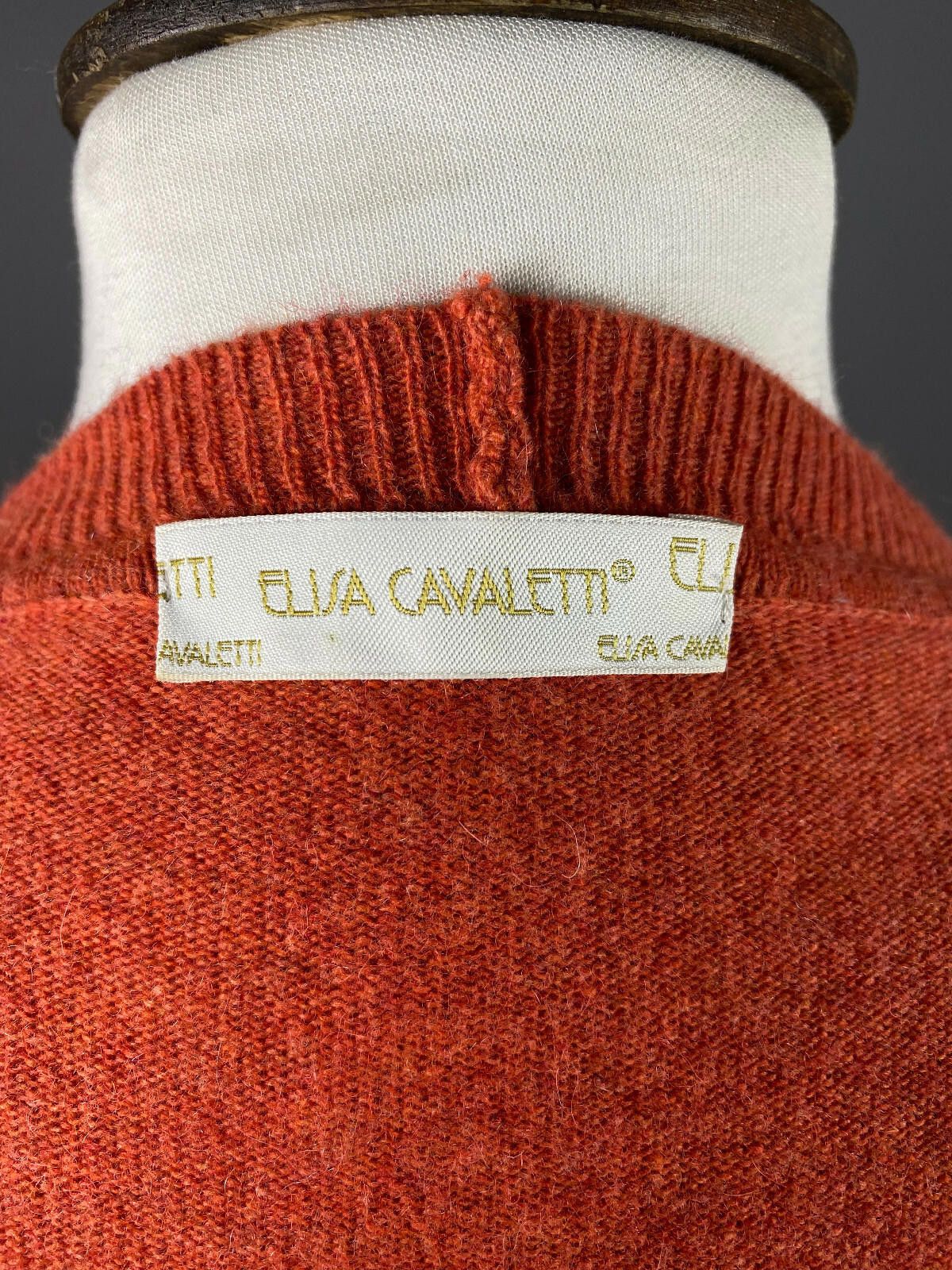 Designer Elisa Cavaletti Orange Wool Cardigan Tunic Dress Size L / 3 Size L / US 10 / IT 46 - 8 Thumbnail