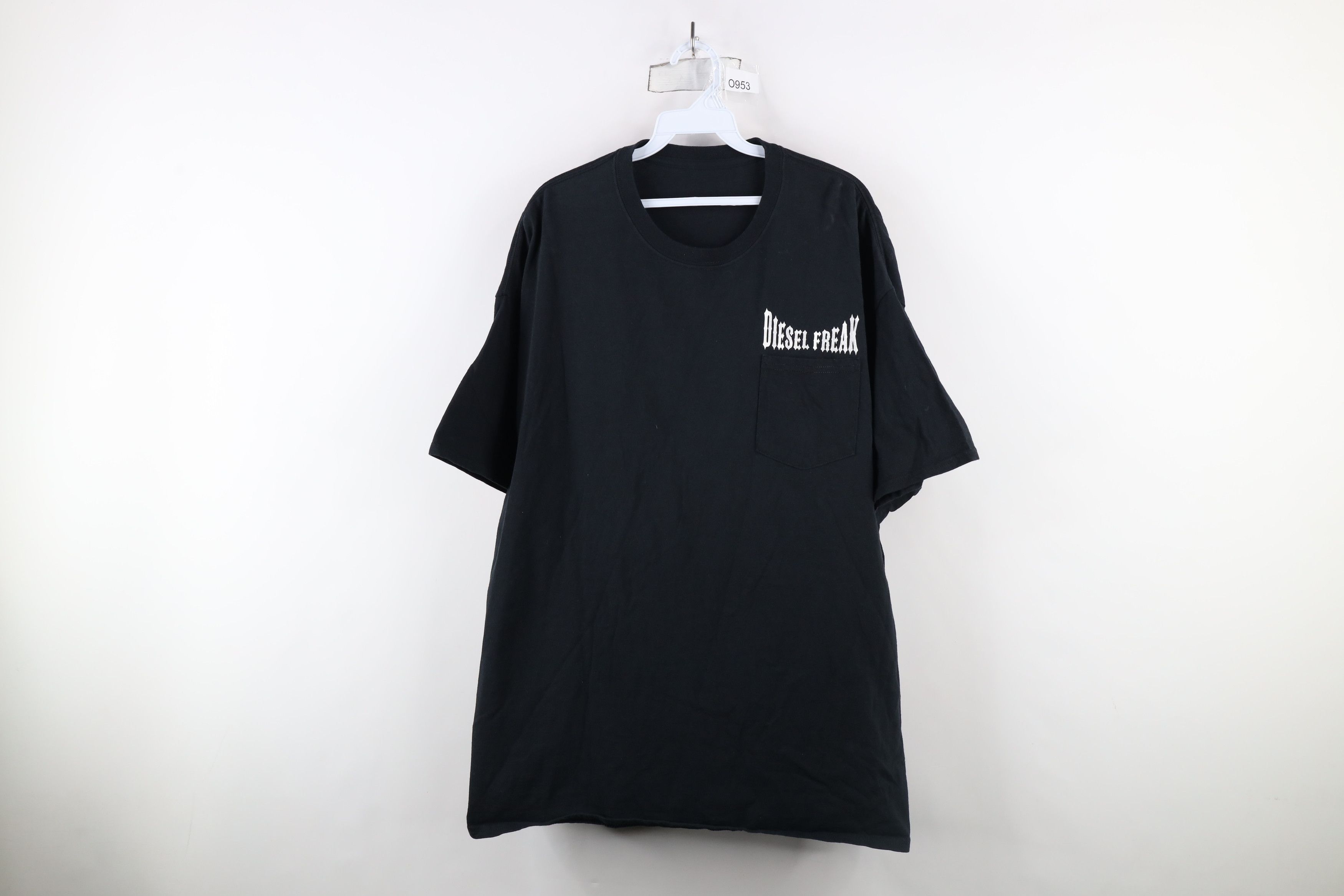 Vintage Vintage 90s Streetwear Skull Skeleton Pocket T-Shirt Black Size US XXL / EU 58 / 5 - 1 Thumbnail