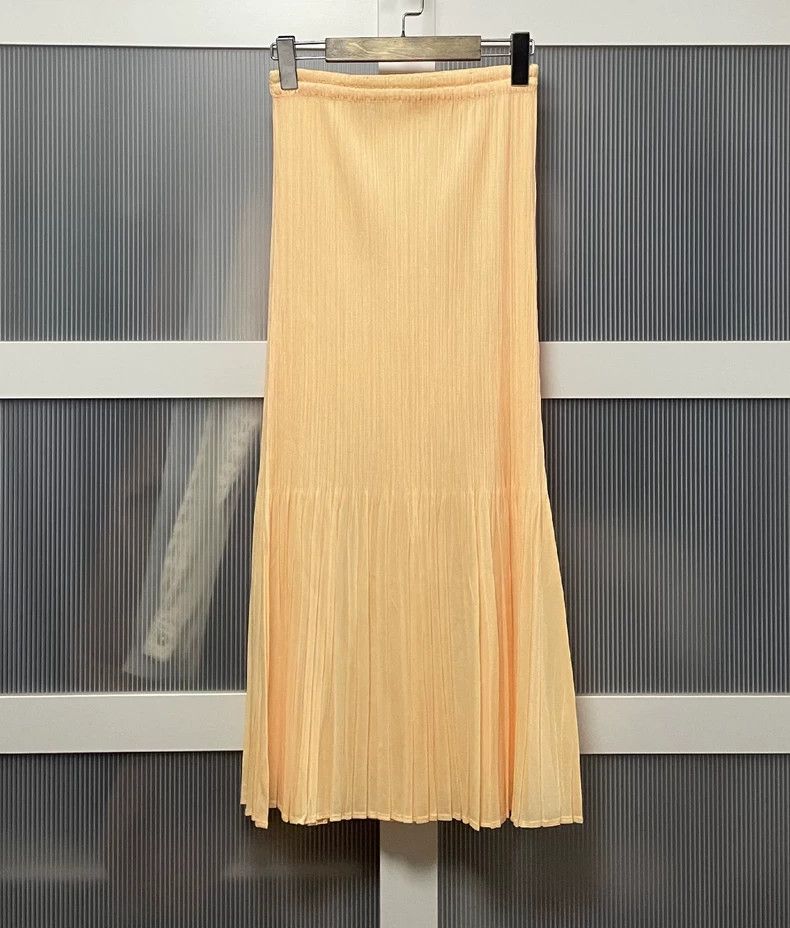 Issey Miyake Issey Miyake Orange pleated skirt Size 26" / US 2 / IT 38 - 1 Thumbnail